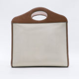 Logo Pocket Tote Canvas with Leather Medium