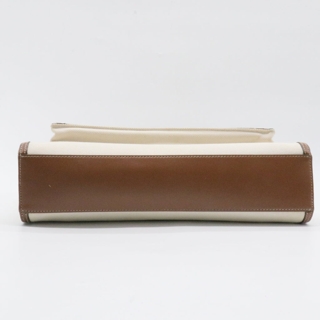 Logo Pocket Tote Canvas with Leather Medium