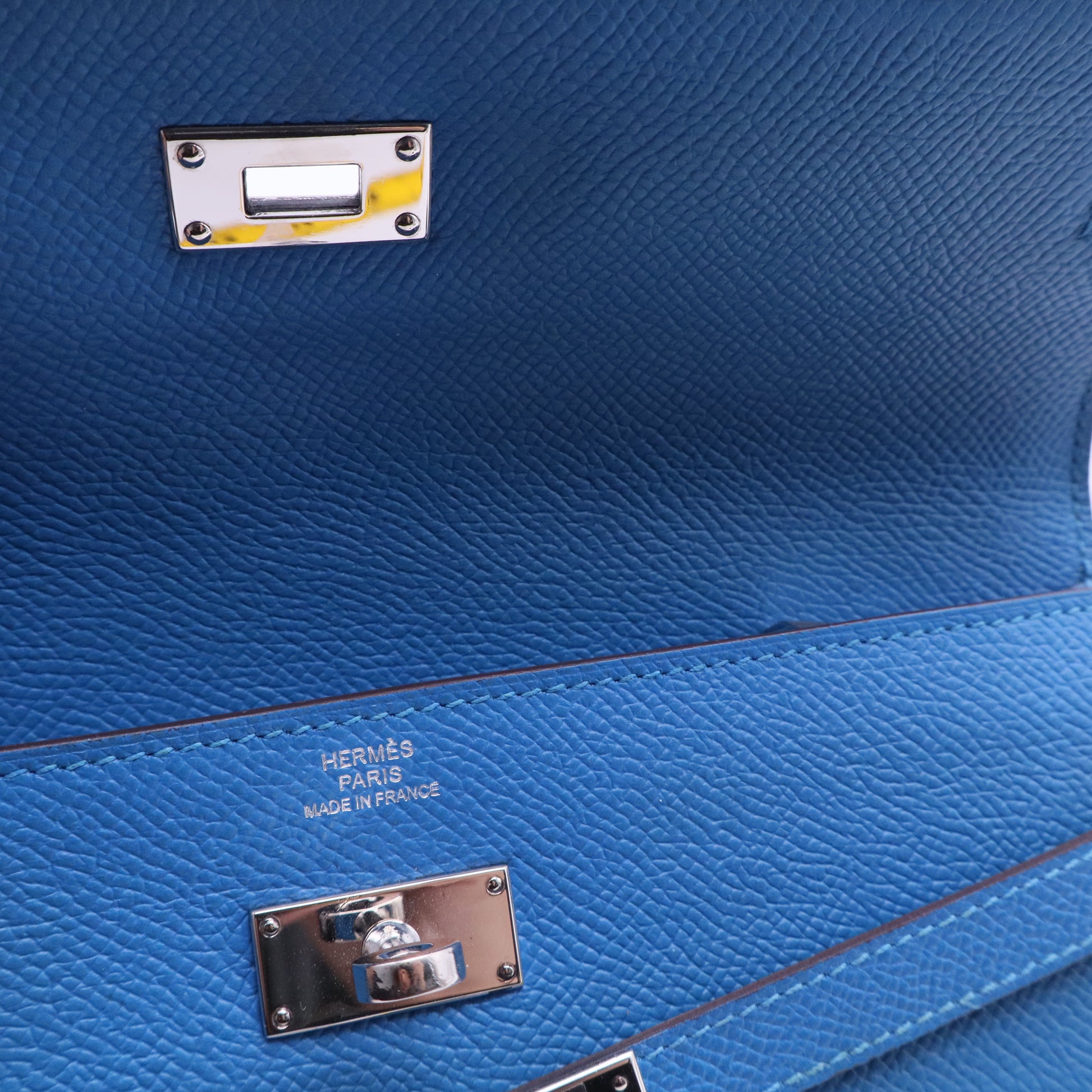 Kelly Accessory in Blue Leather W20160