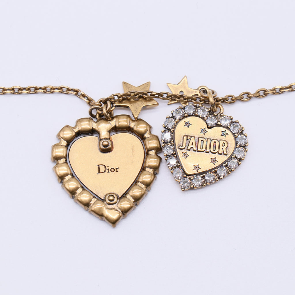 Christian Dior J'Adior Crystal Heart Choker Necklace W21437