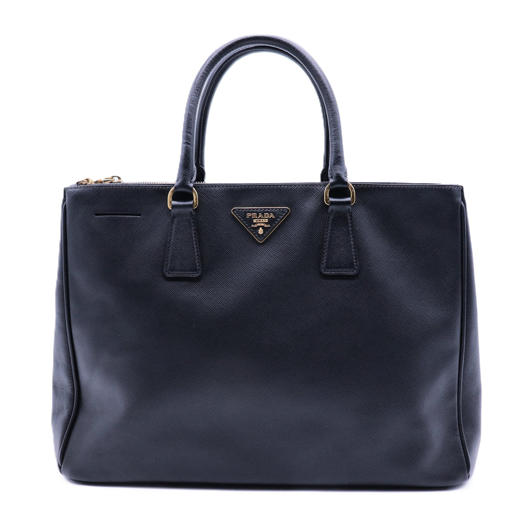 Saffiano Lux Leather Galleria Double Zip Large