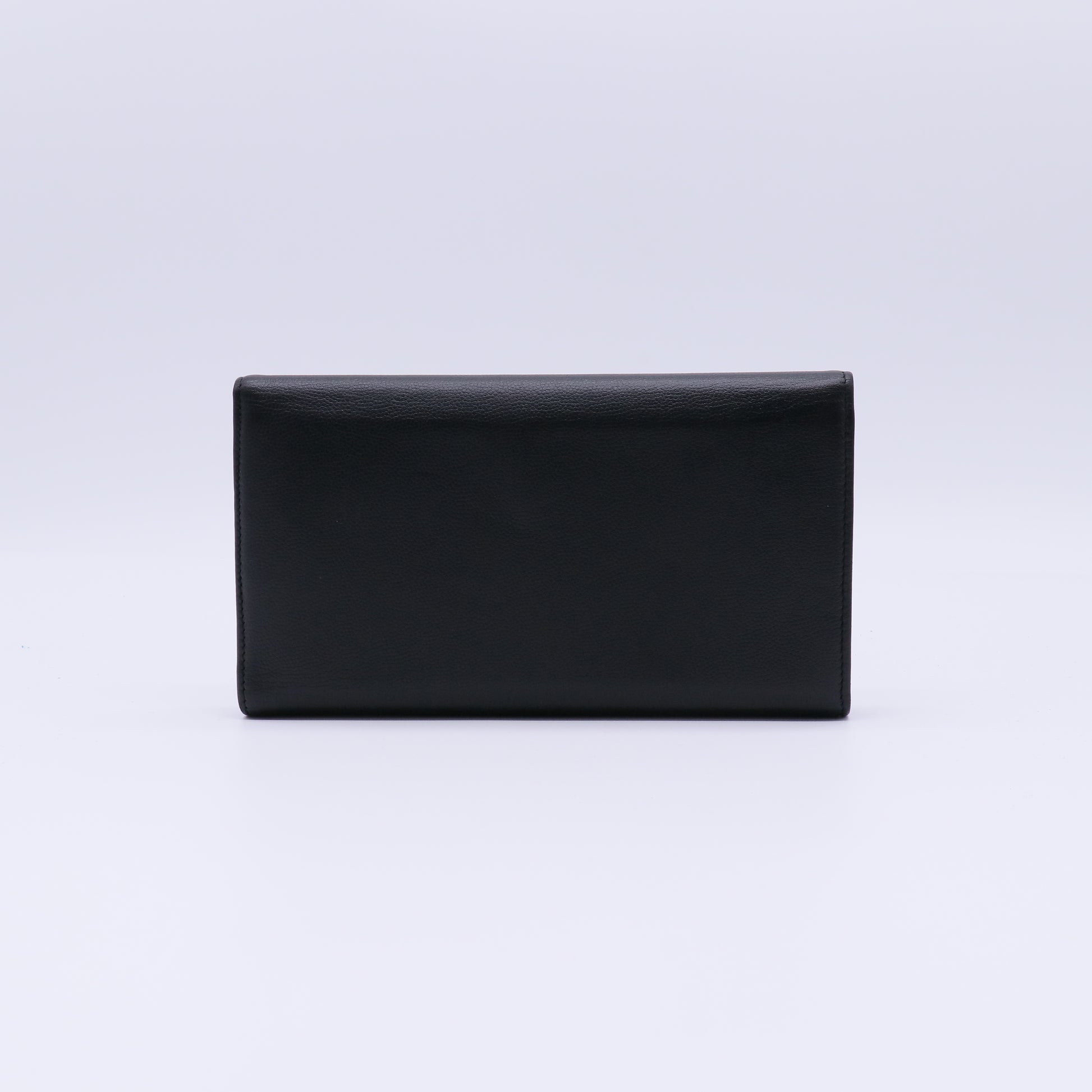 Chanel Grained Calfskin Filigree CC Flap Long Wallet W21400