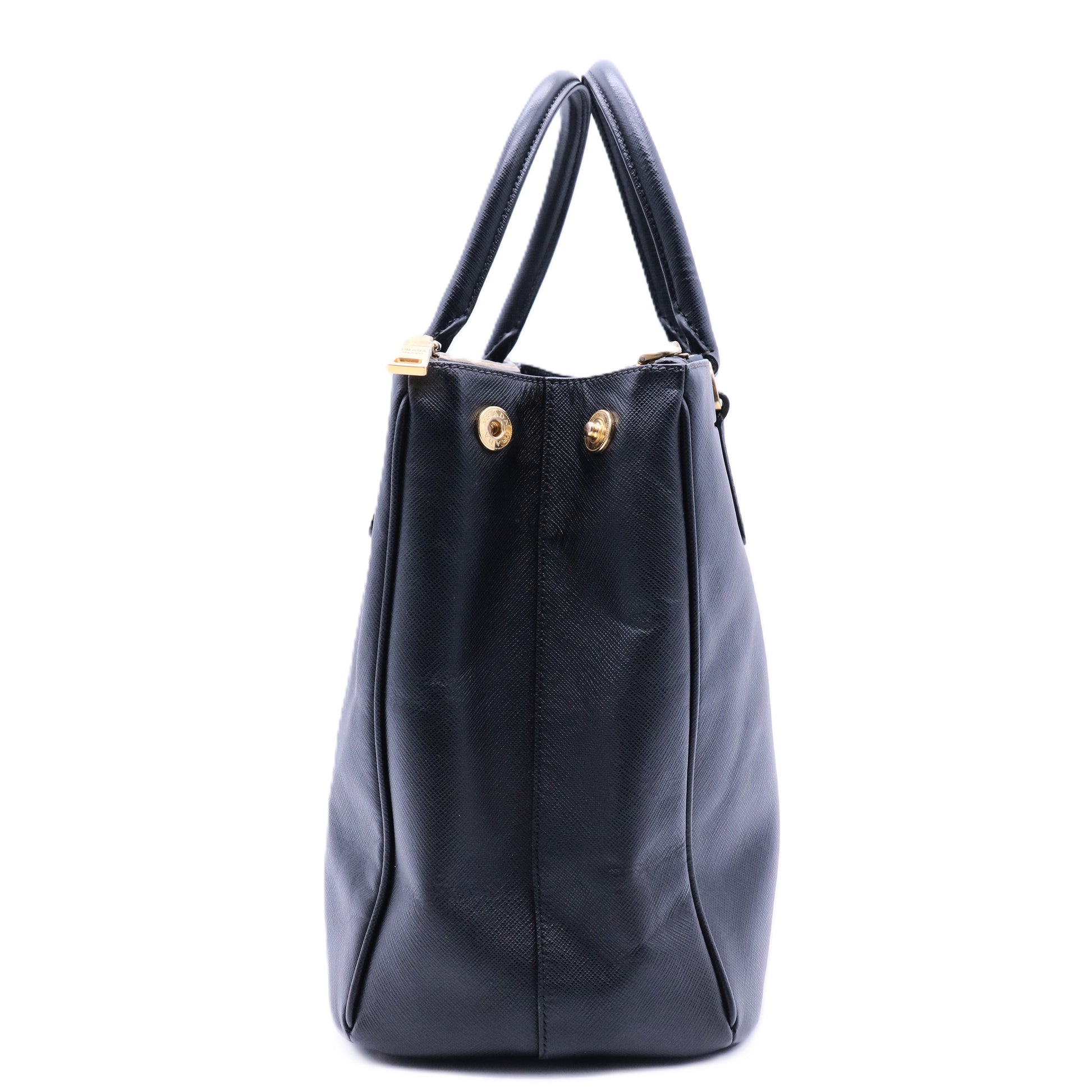 Saffiano Lux Leather Galleria Double Zip Large