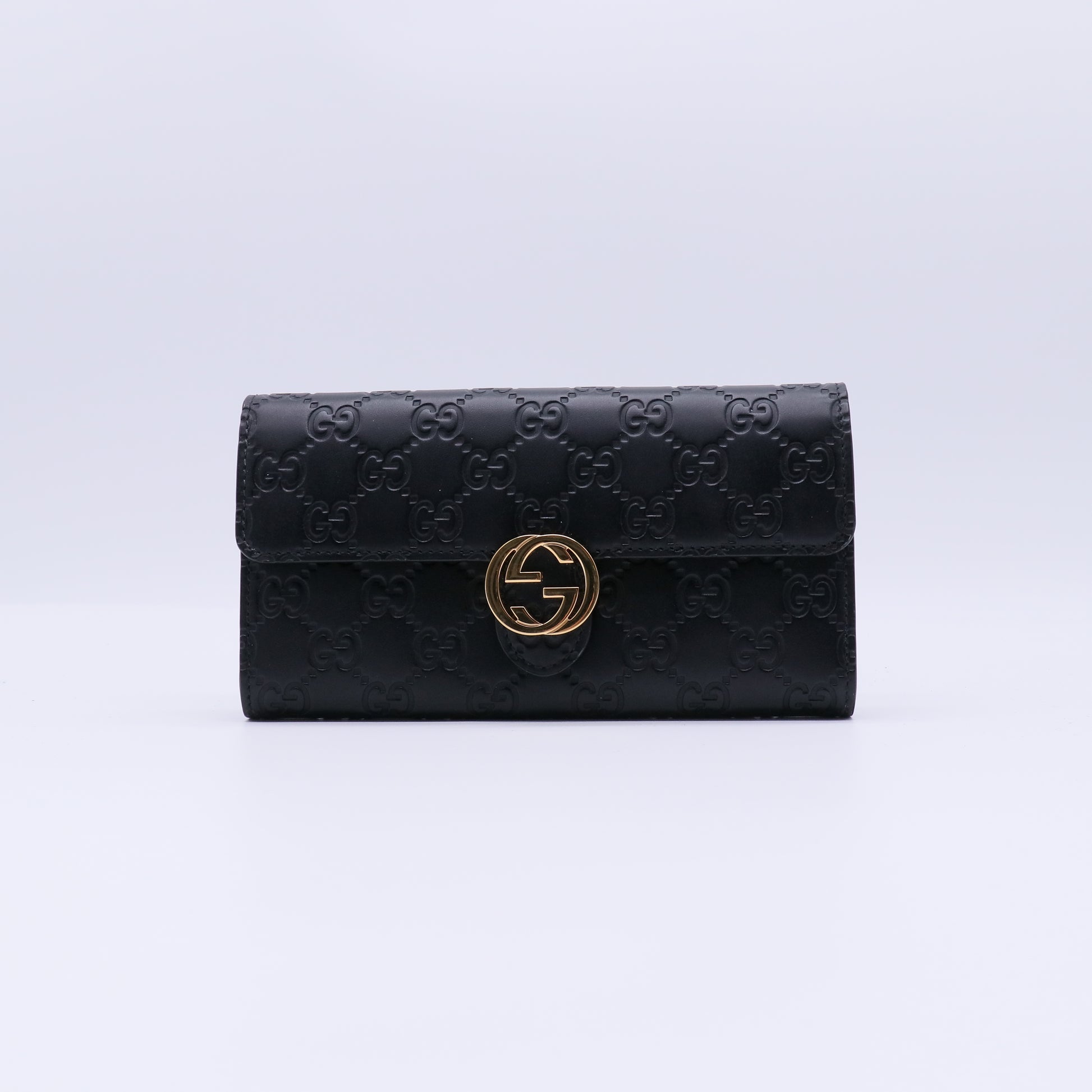 Gucci Interlocking G Signature Leather Continental Wallet W21377