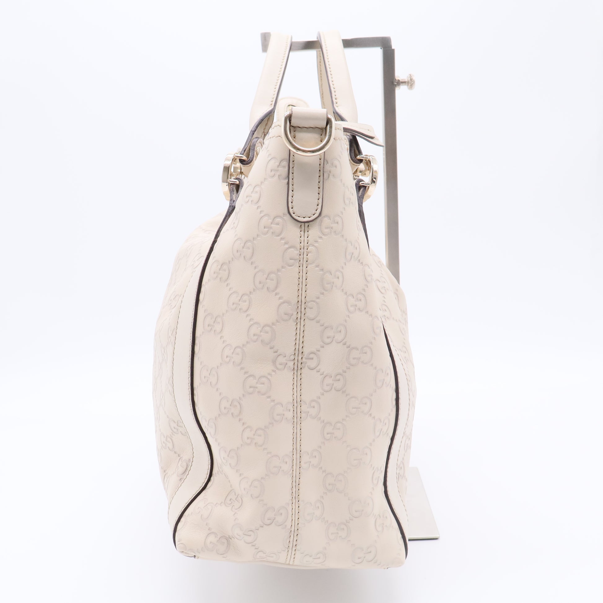 Guccissima Medium Miss GG Top Handle Bag Off White