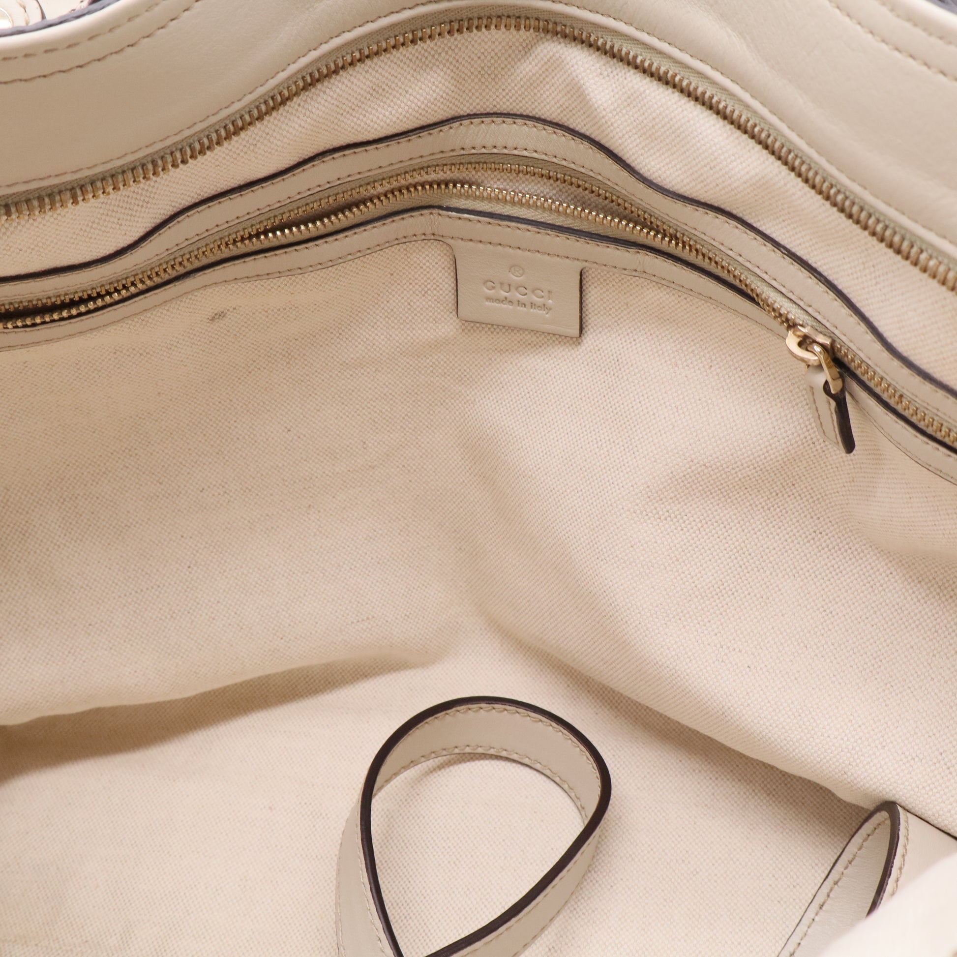 Guccissima Medium Miss GG Top Handle Bag Off White