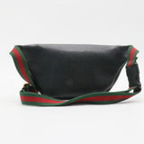 Grained Calfskin Small Logo Belt Bag Black