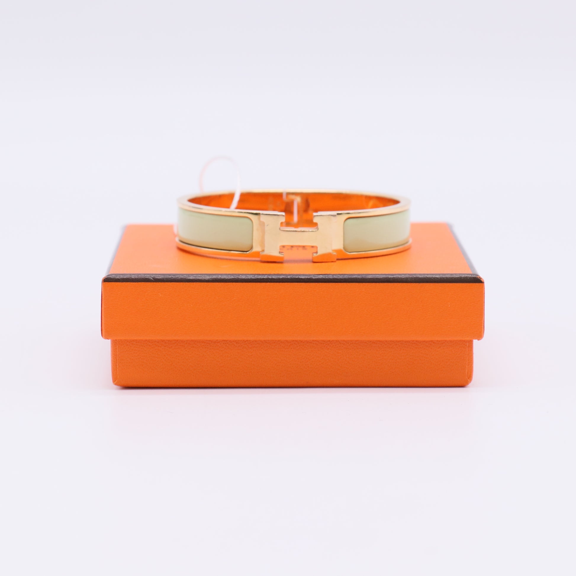 Hermes Enamel Narrow Clic Clac H Bracelet PM Vert Fizz  twins LDZ317