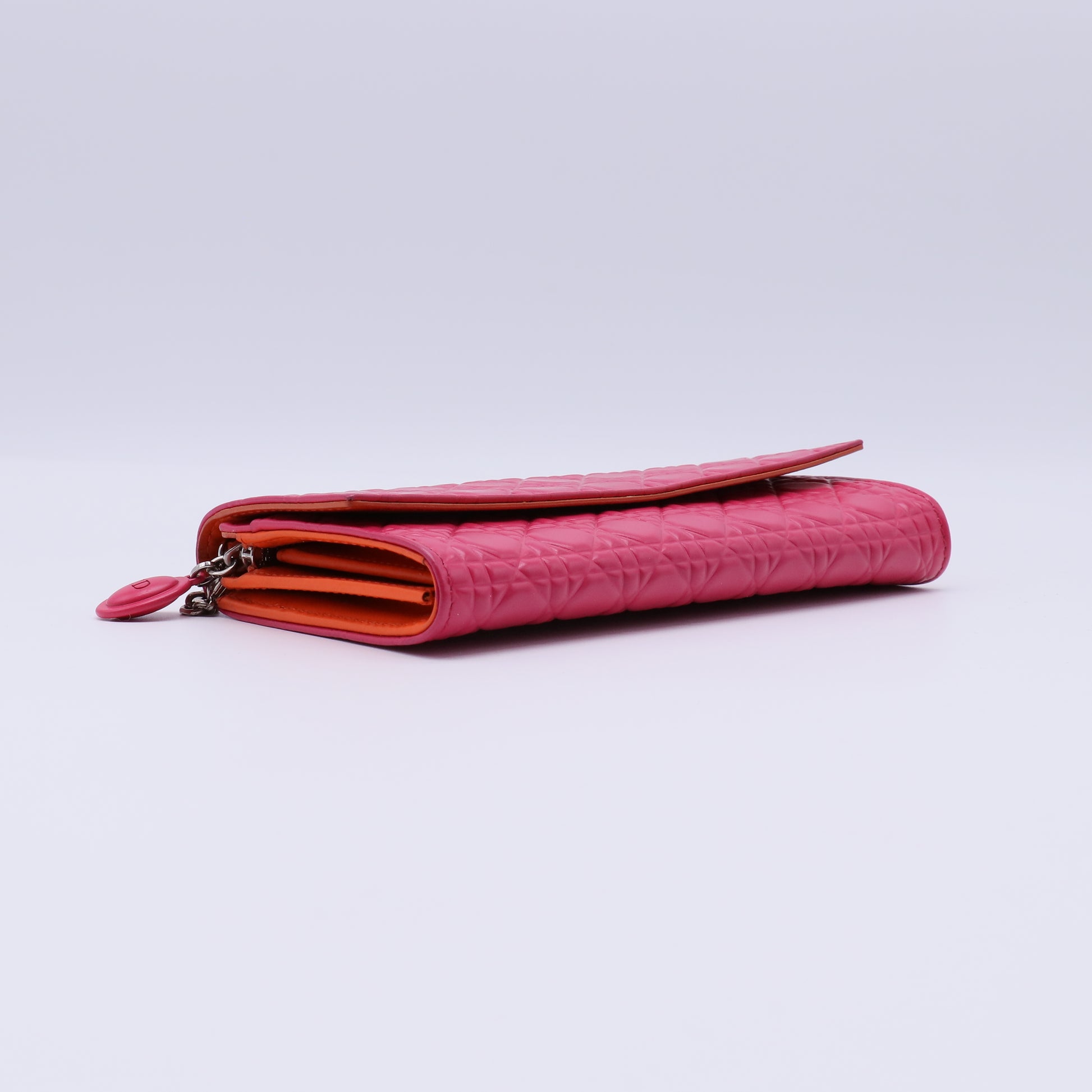 Christian Dior Cannage Lambskin Lady Dior Rendezvous Wallet On Chain W21324