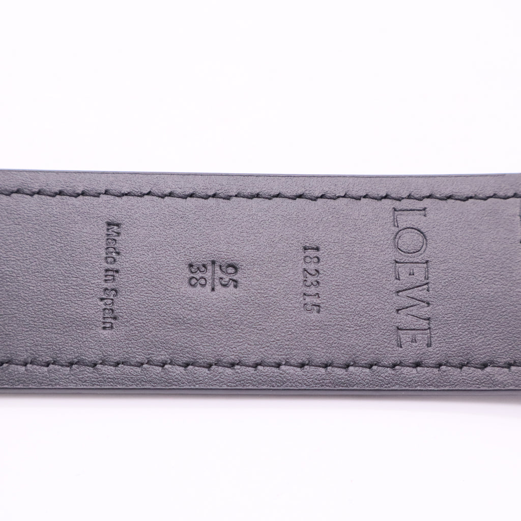 Loewe Black cowhide leather belt twins