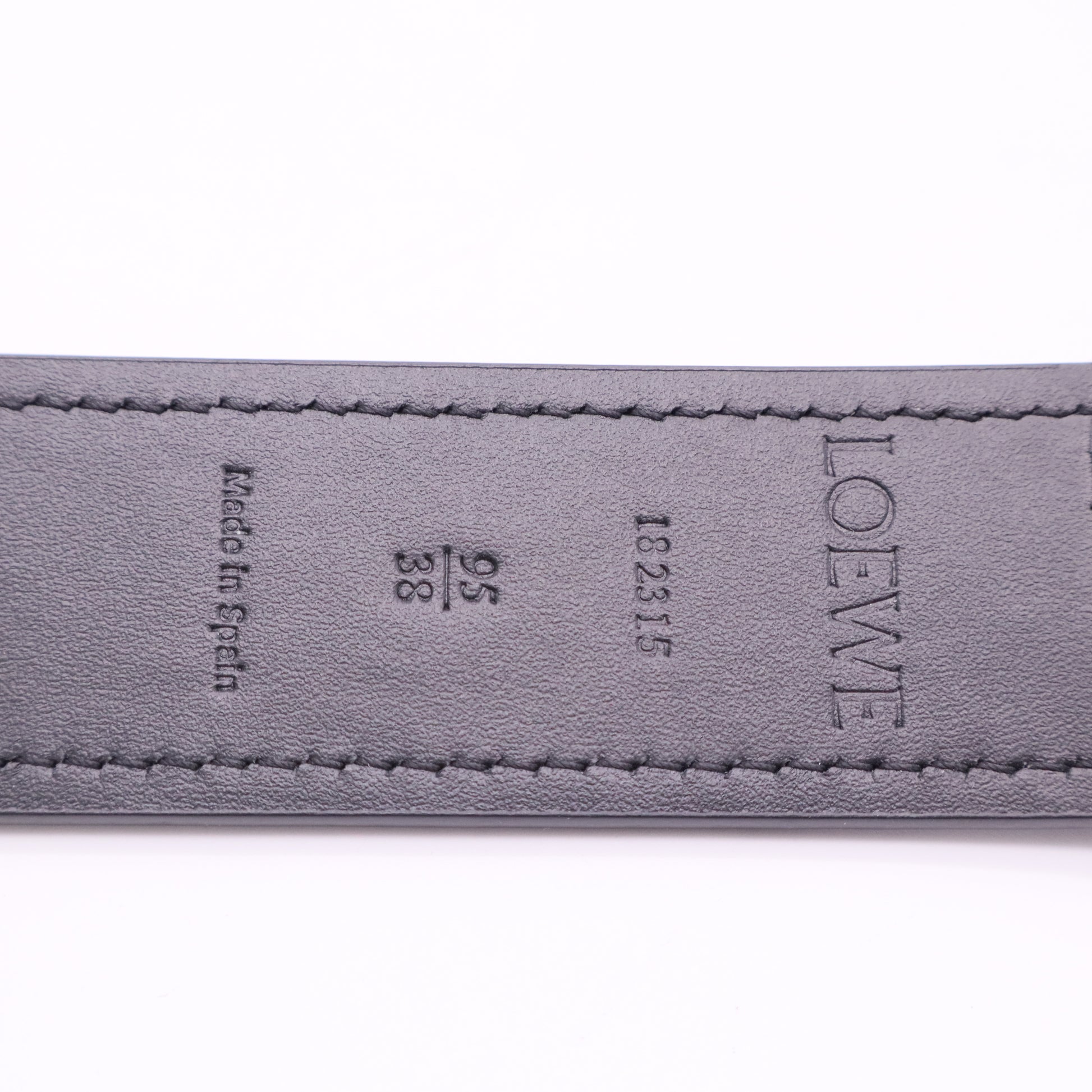 Loewe Black cowhide leather belt twins