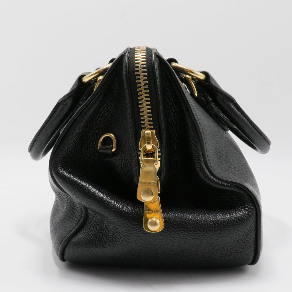 Madras Bowler Bag Leather Medium