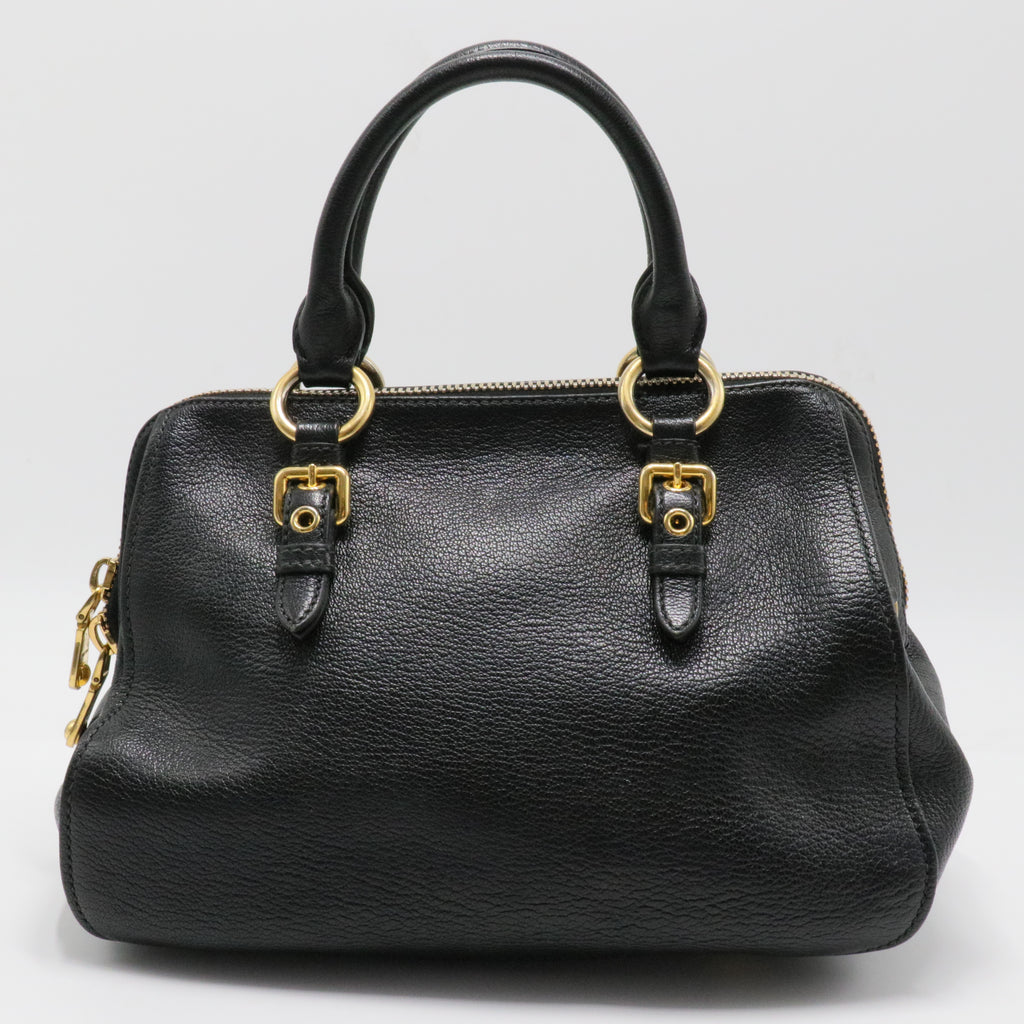 Madras Bowler Bag Leather Medium
