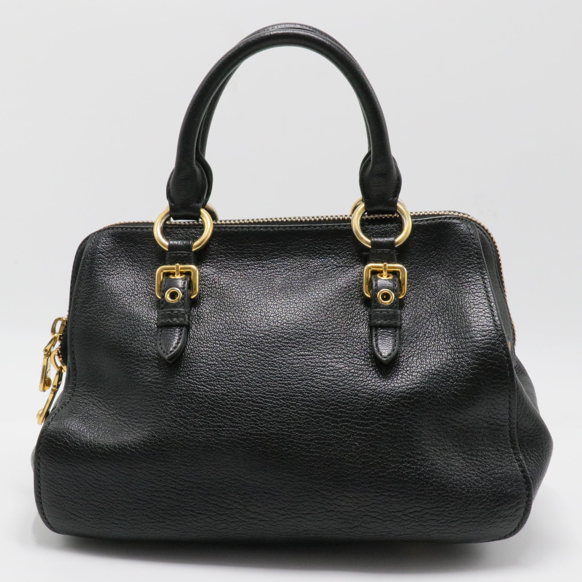 Madras Bowler Bag Leather Medium