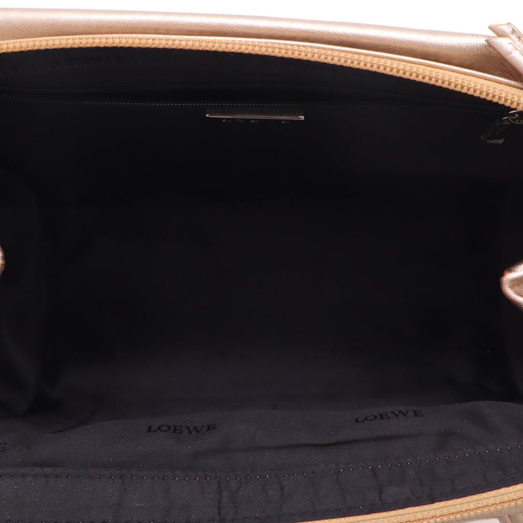 LOEWE Anagram Handbag leather Champagne Gold twins LDZ488