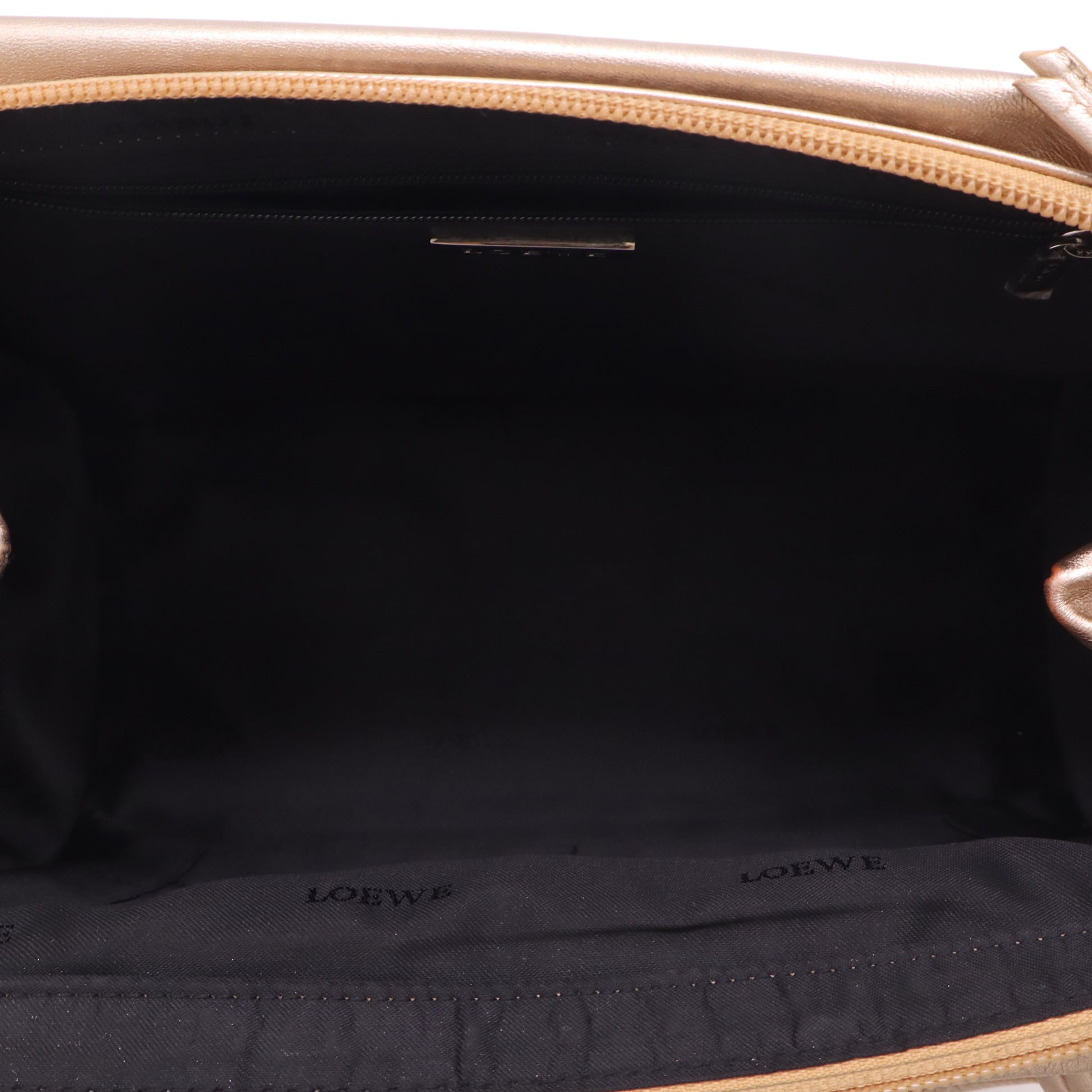 LOEWE Anagram Handbag leather Champagne Gold twins LDZ488