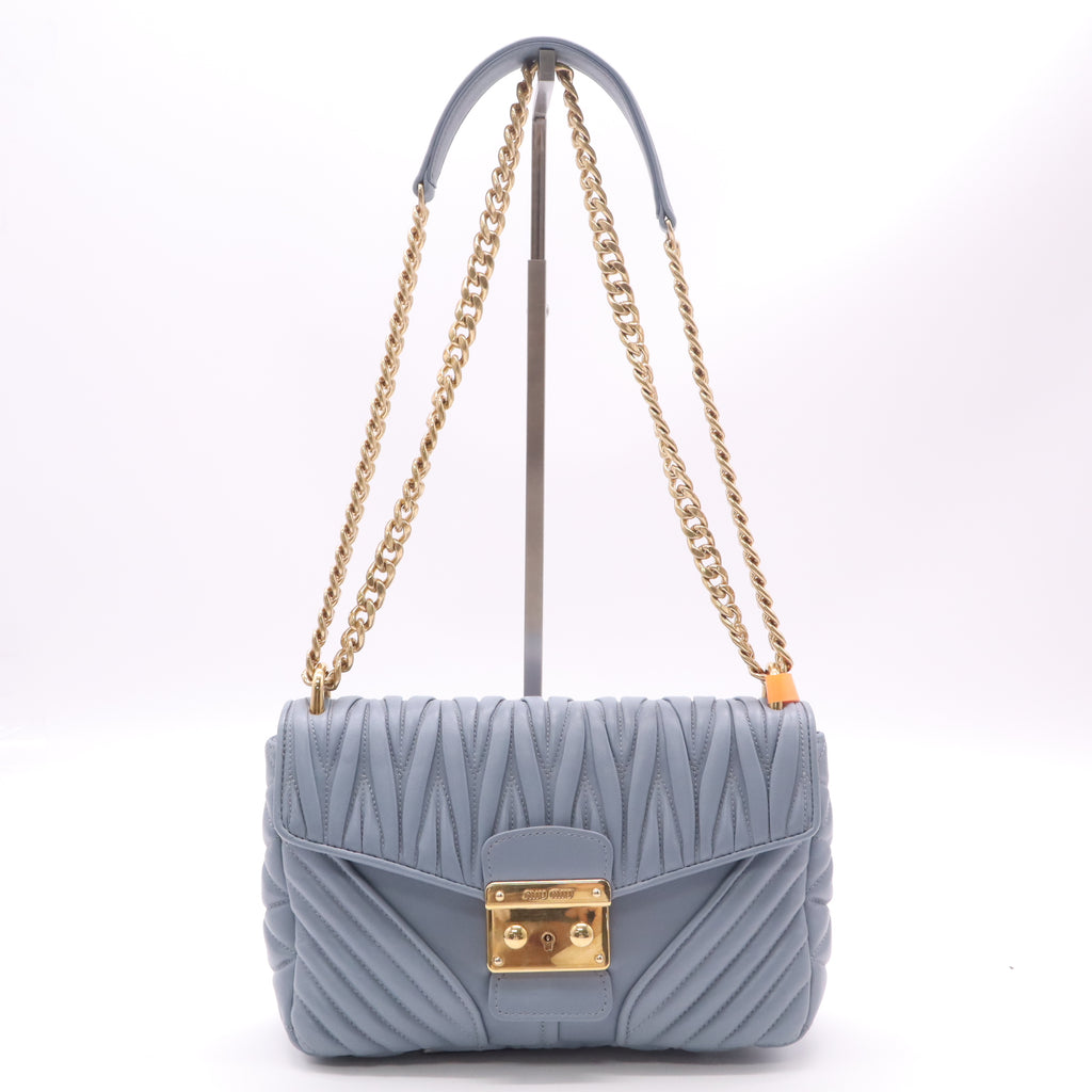 Miu Miu Nappa Matelasse Biker Shoulder Bag Twins LDJ4924