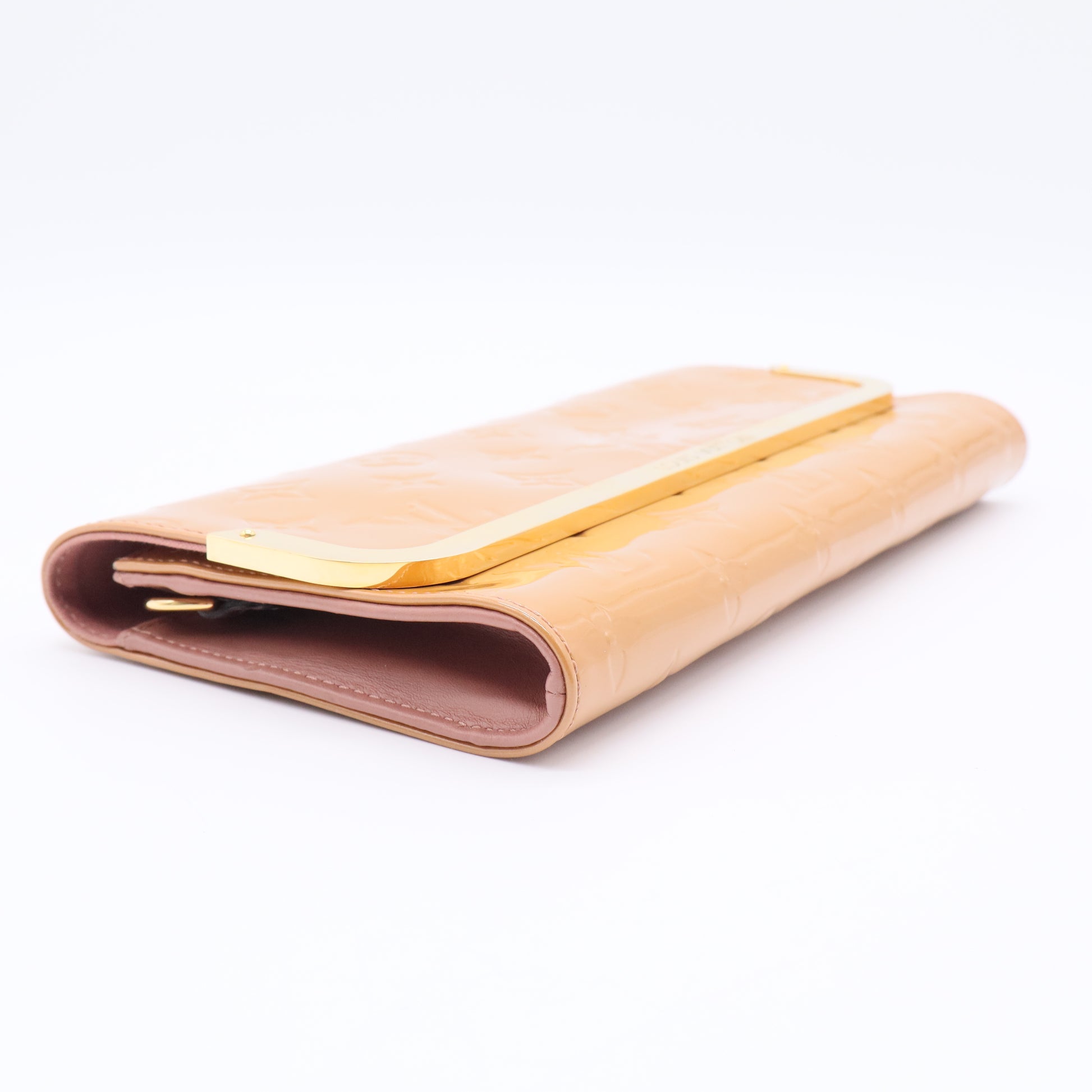 Rose Velours Monogram Vernis Rossmore MM Clutch Bag