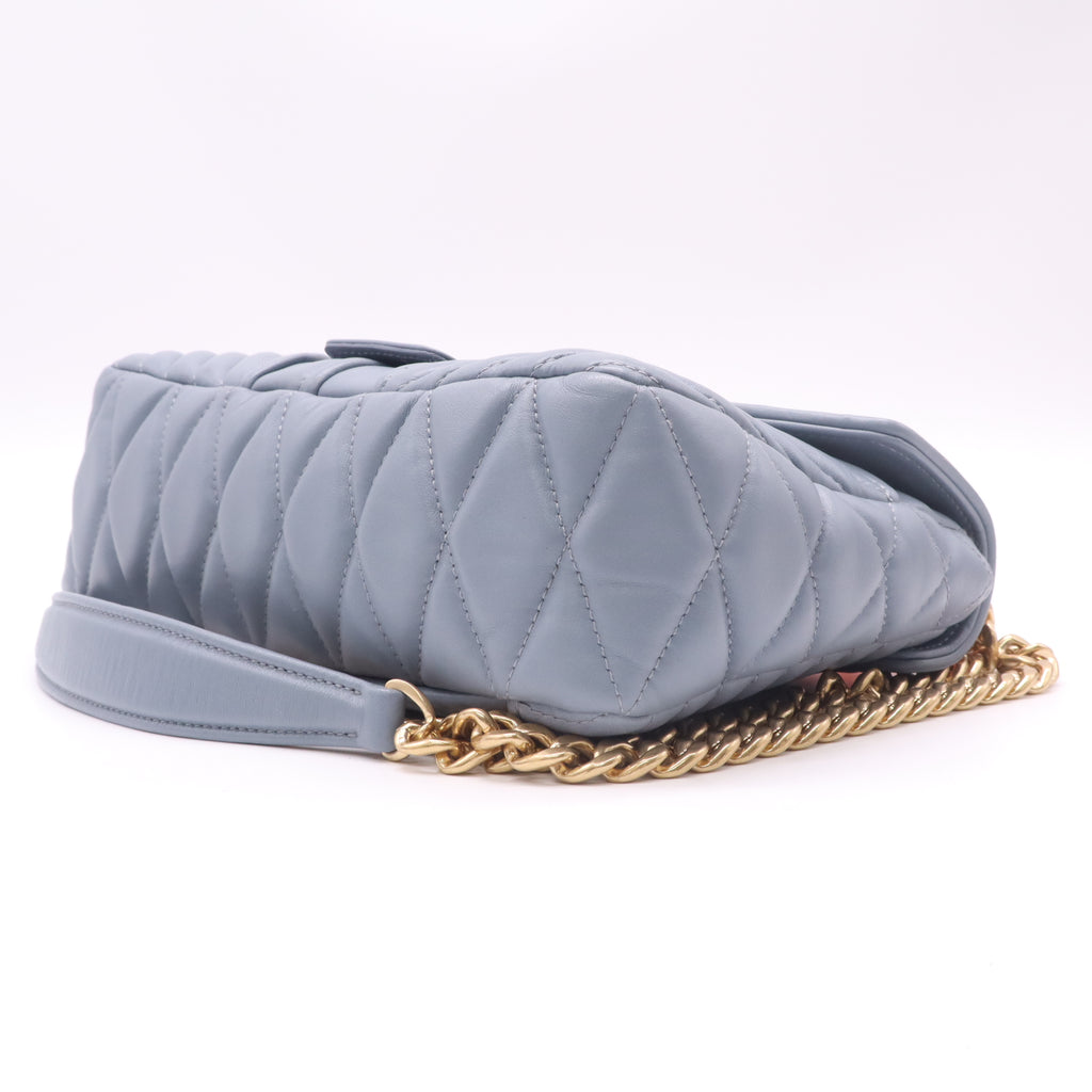 Miu Miu Nappa Matelasse Biker Shoulder Bag Twins LDJ4924