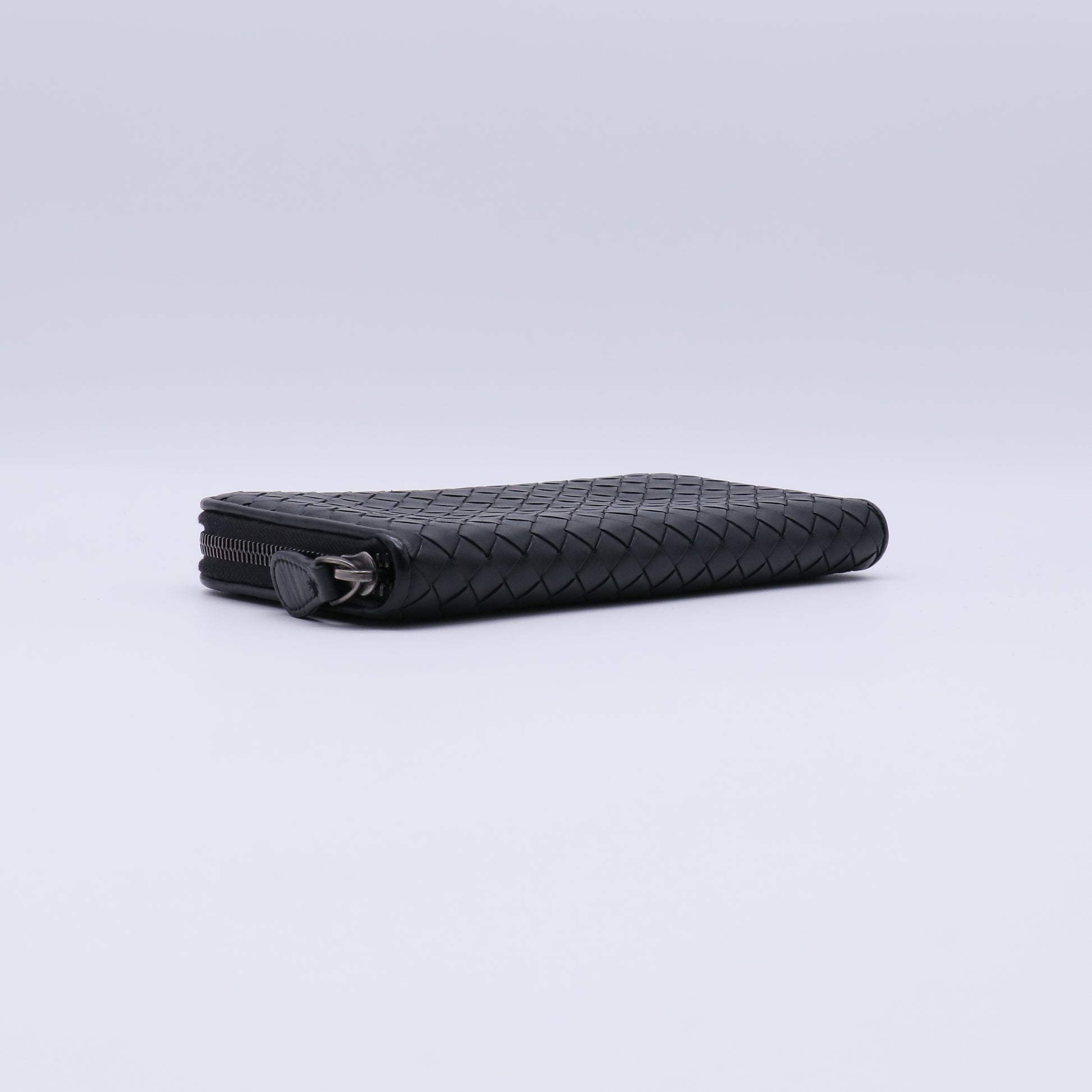 Bottega Veneta Intrecciato Leather Zip Around Wallet W21360