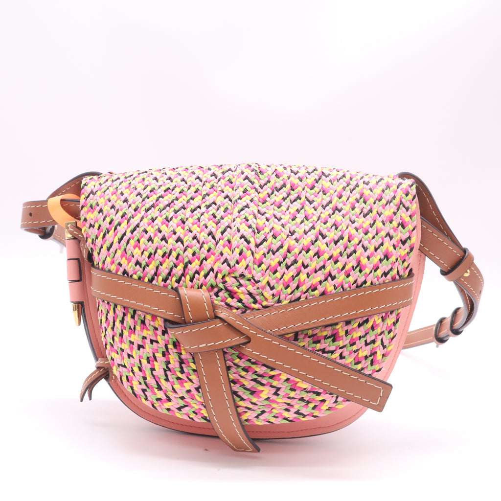 Loewe
 Gate Shoulder Bag Leather with Raffia twins LDJ4925