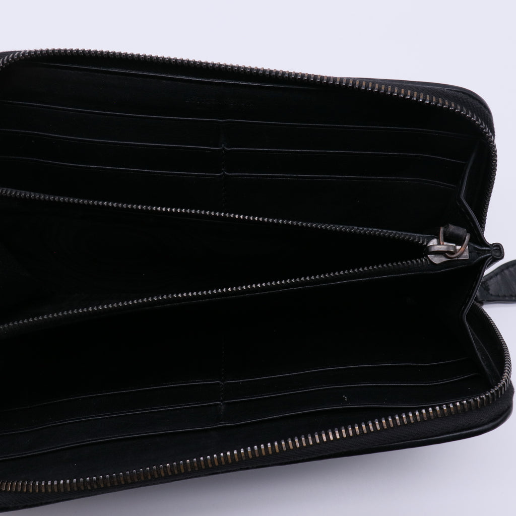 Bottega Veneta Intrecciato Leather Zip Around Wallet W21360
