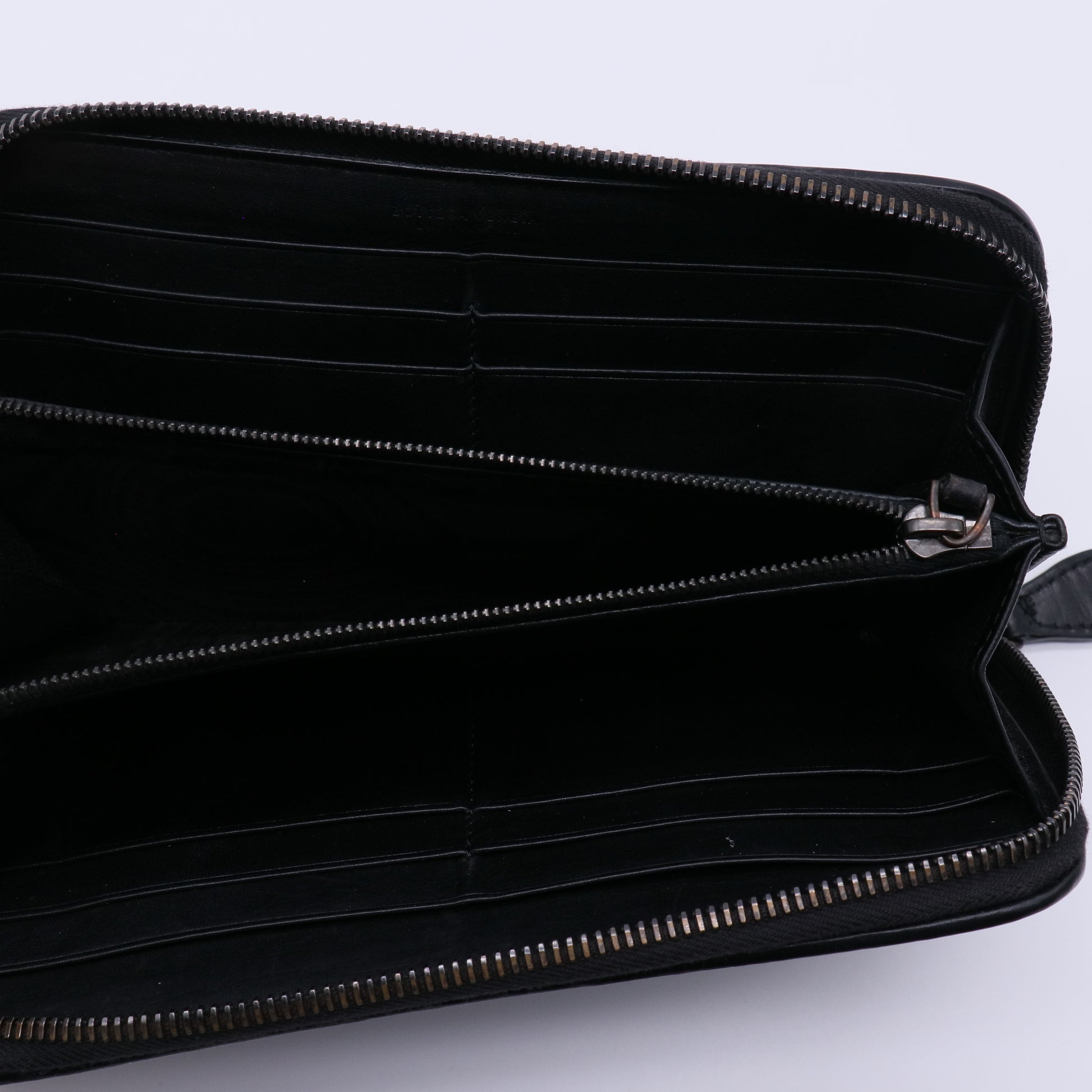 Bottega Veneta Intrecciato Leather Zip Around Wallet W21360