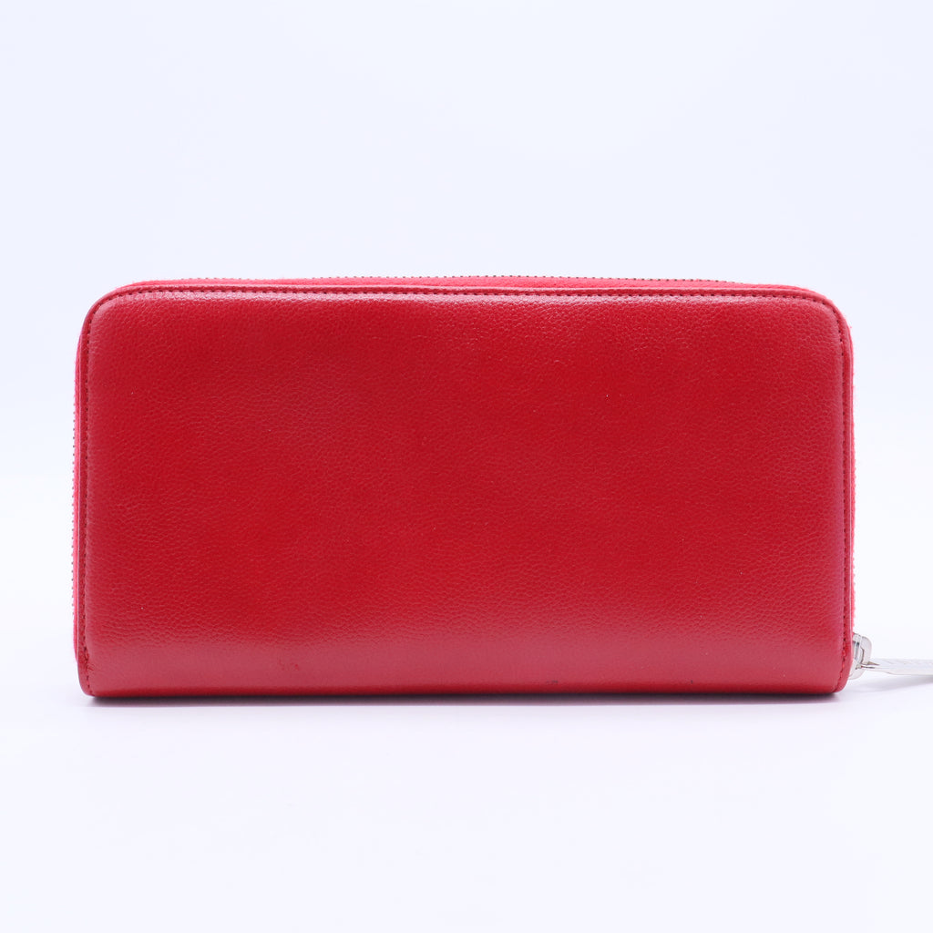 Red Continental Zip Around Wallet W20295