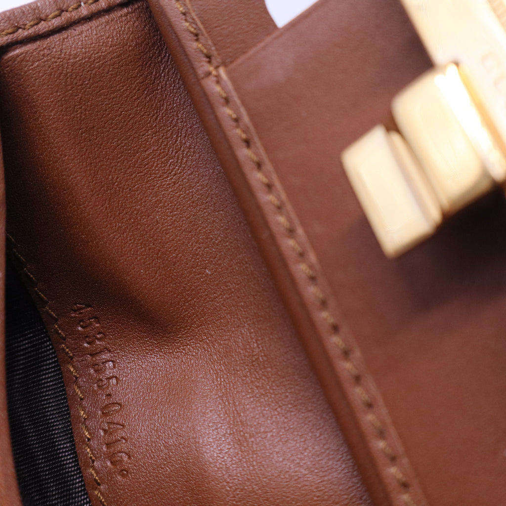 Beige/Black GG Supreme Canvas and Leather Padlock Wallet W20654