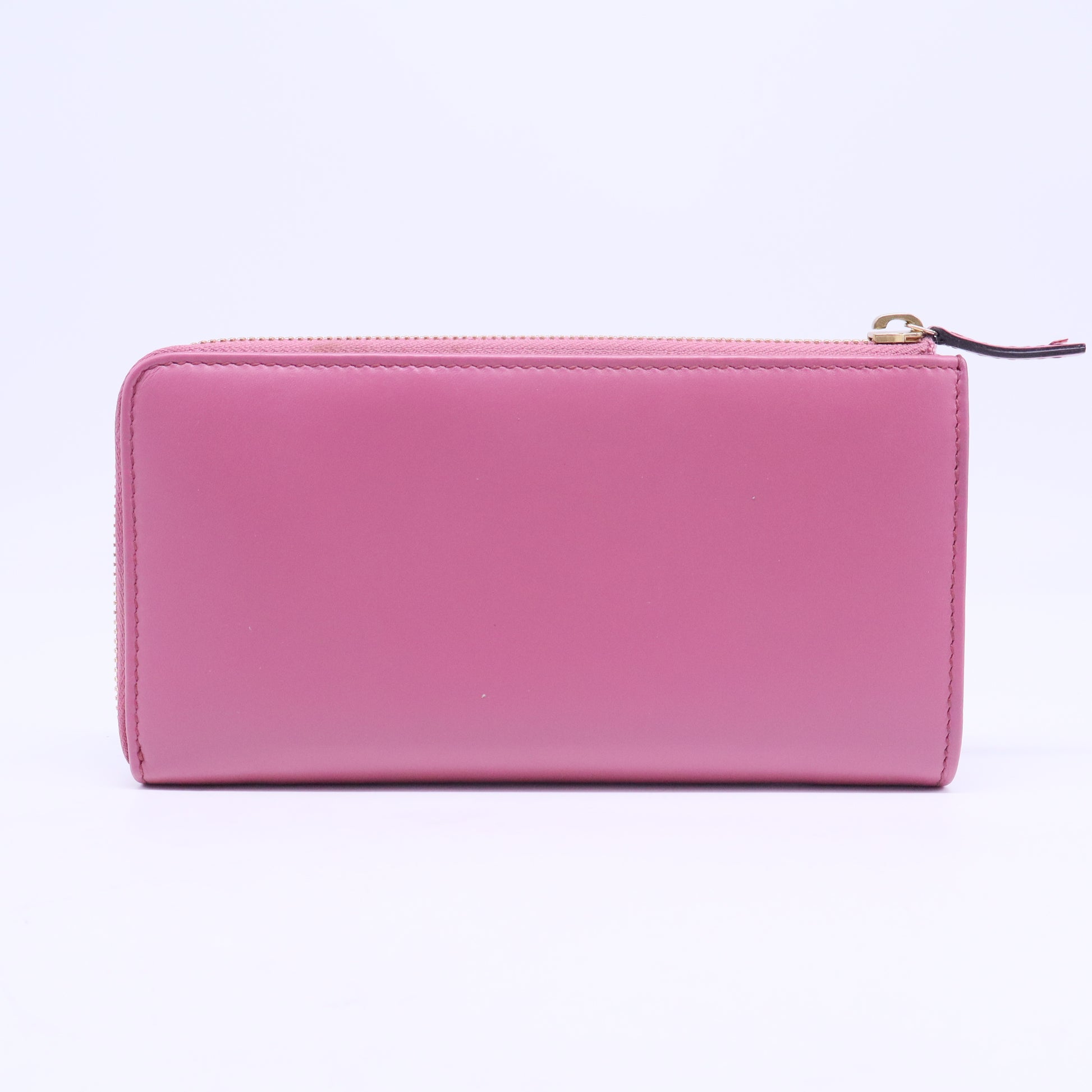 L-Zip Long Wallet Leather Pink W20635