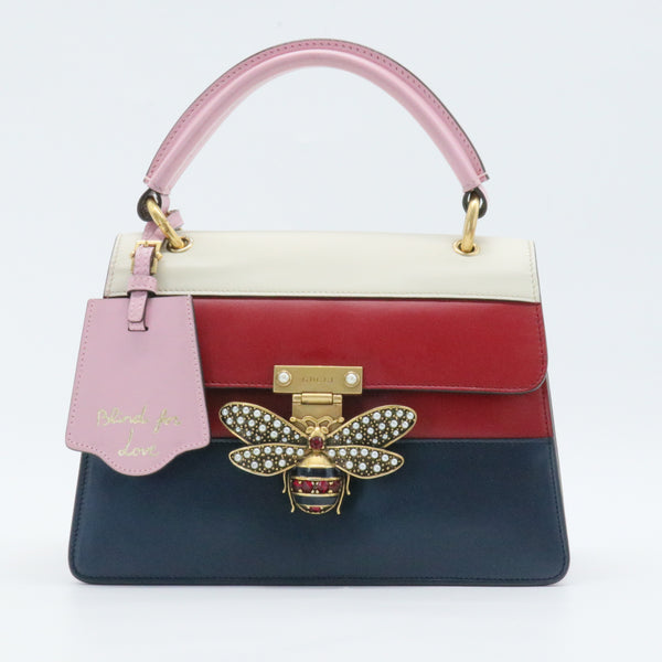 Queen Margaret Top Handle Bag Colorblock Leather