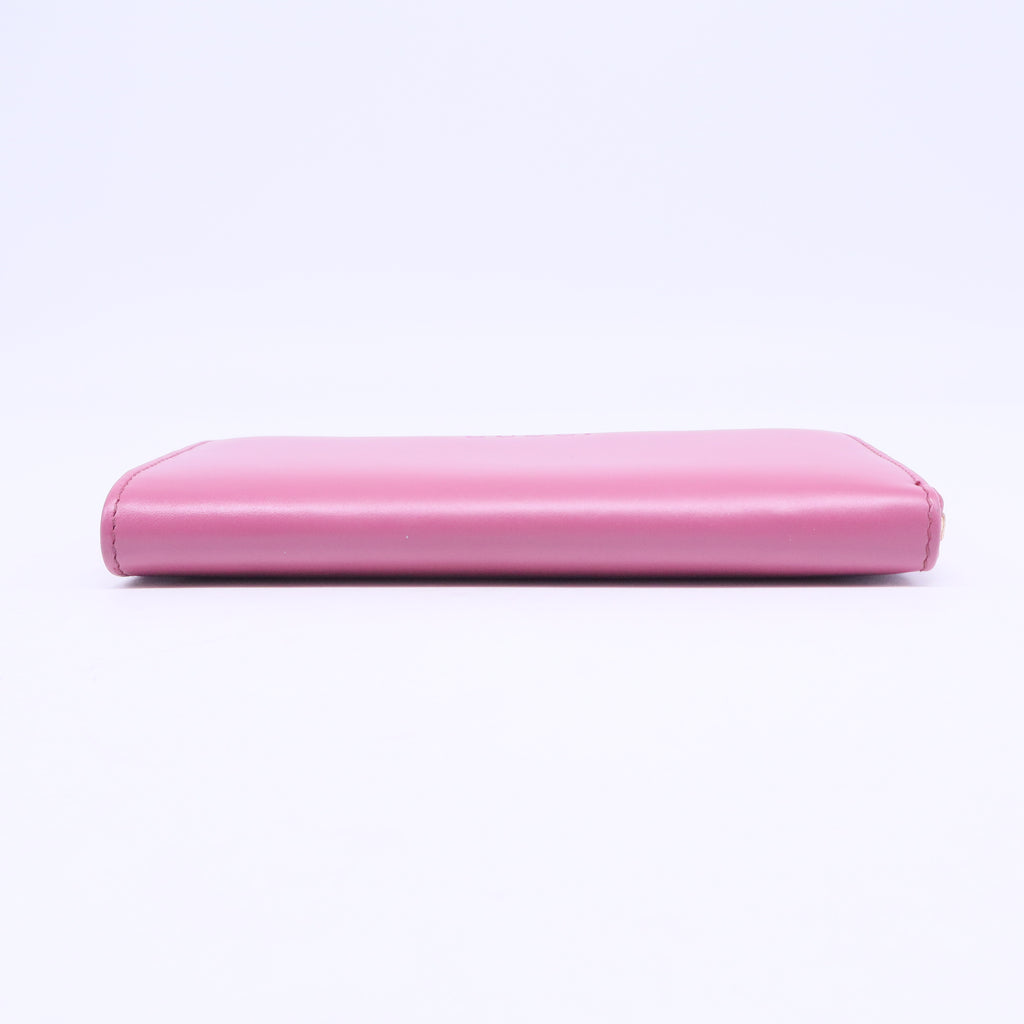 L-Zip Long Wallet Leather Pink W20635