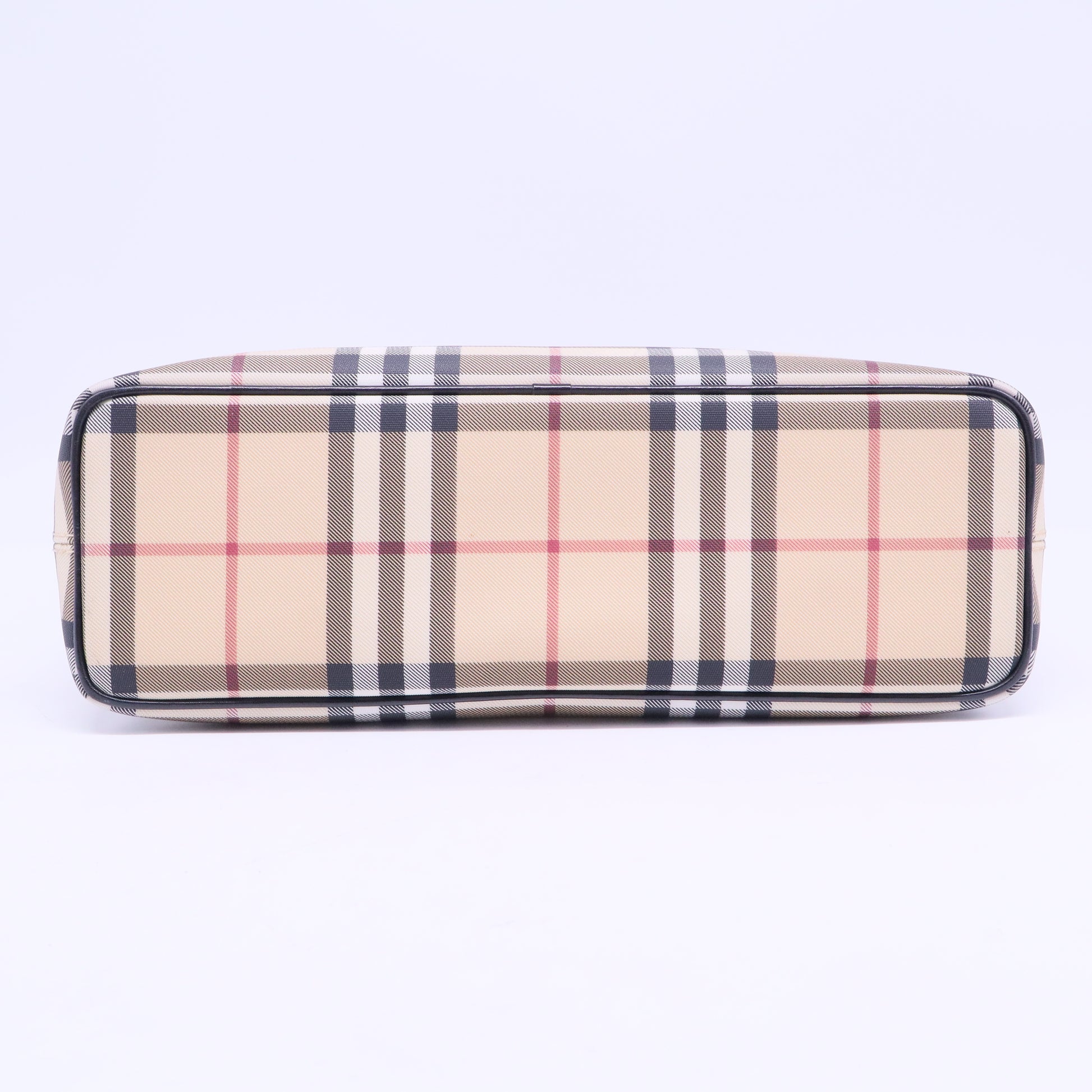 Black Nova Check Coated Canvas Mini Tote Bag B20924