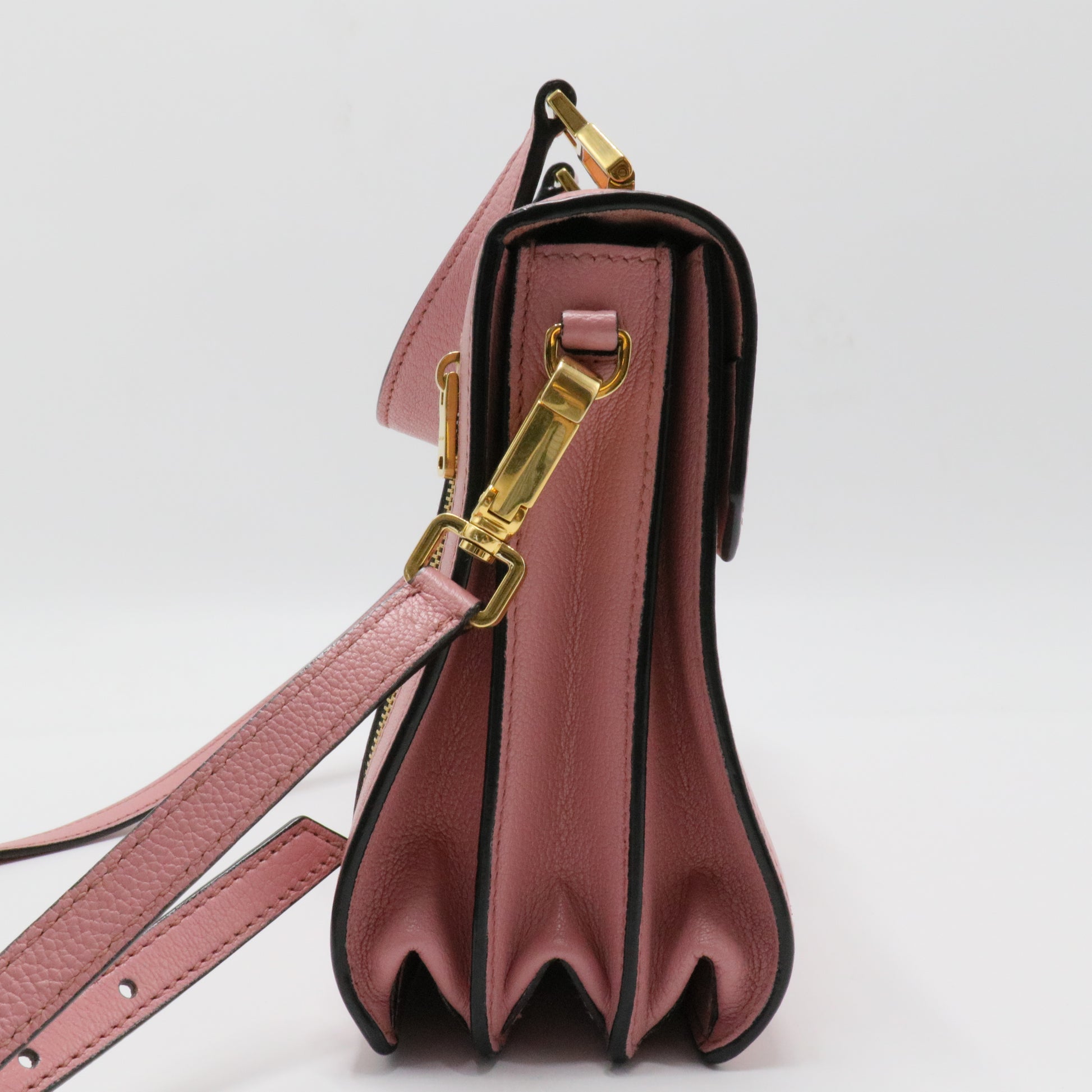 Madras Compartment Top Handle Bag Leather Medium