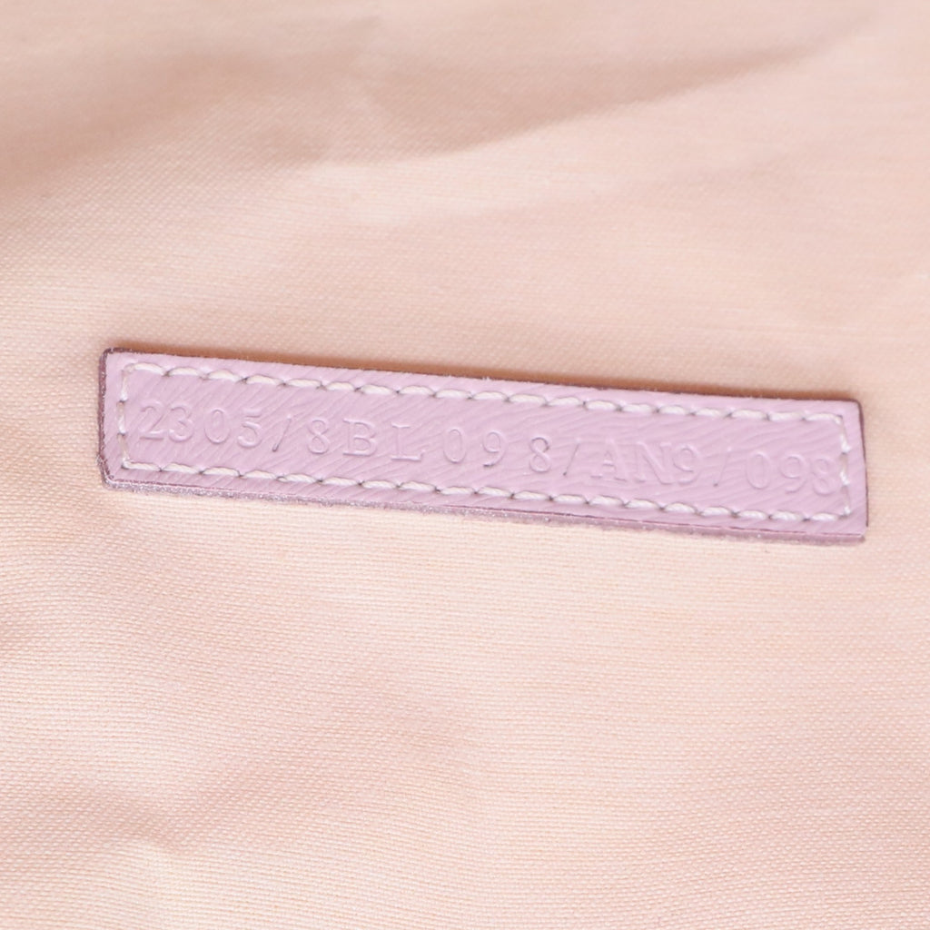 Pink/Grey Zucchino Sequin Canvas and Leather Bauletto Boston Bag twins