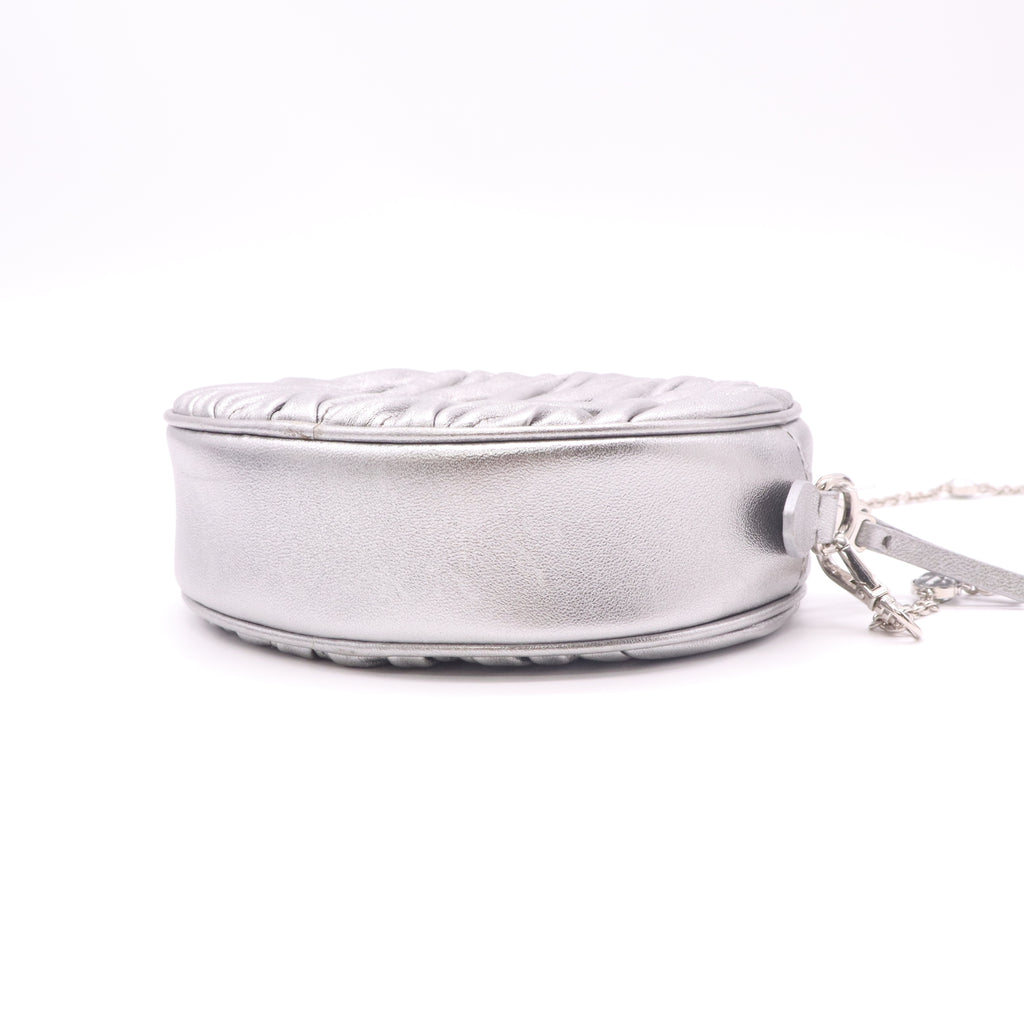 Miu Miu Crystal Embellished Leather Crossbody Bag Twins LDJ4926