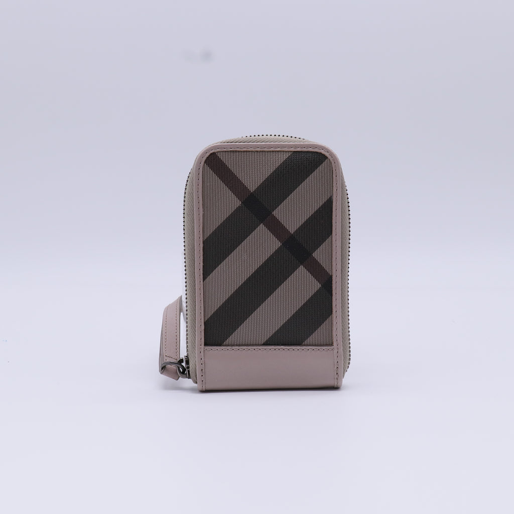 Burberry Smoked Check Zip Phone Bag W21273