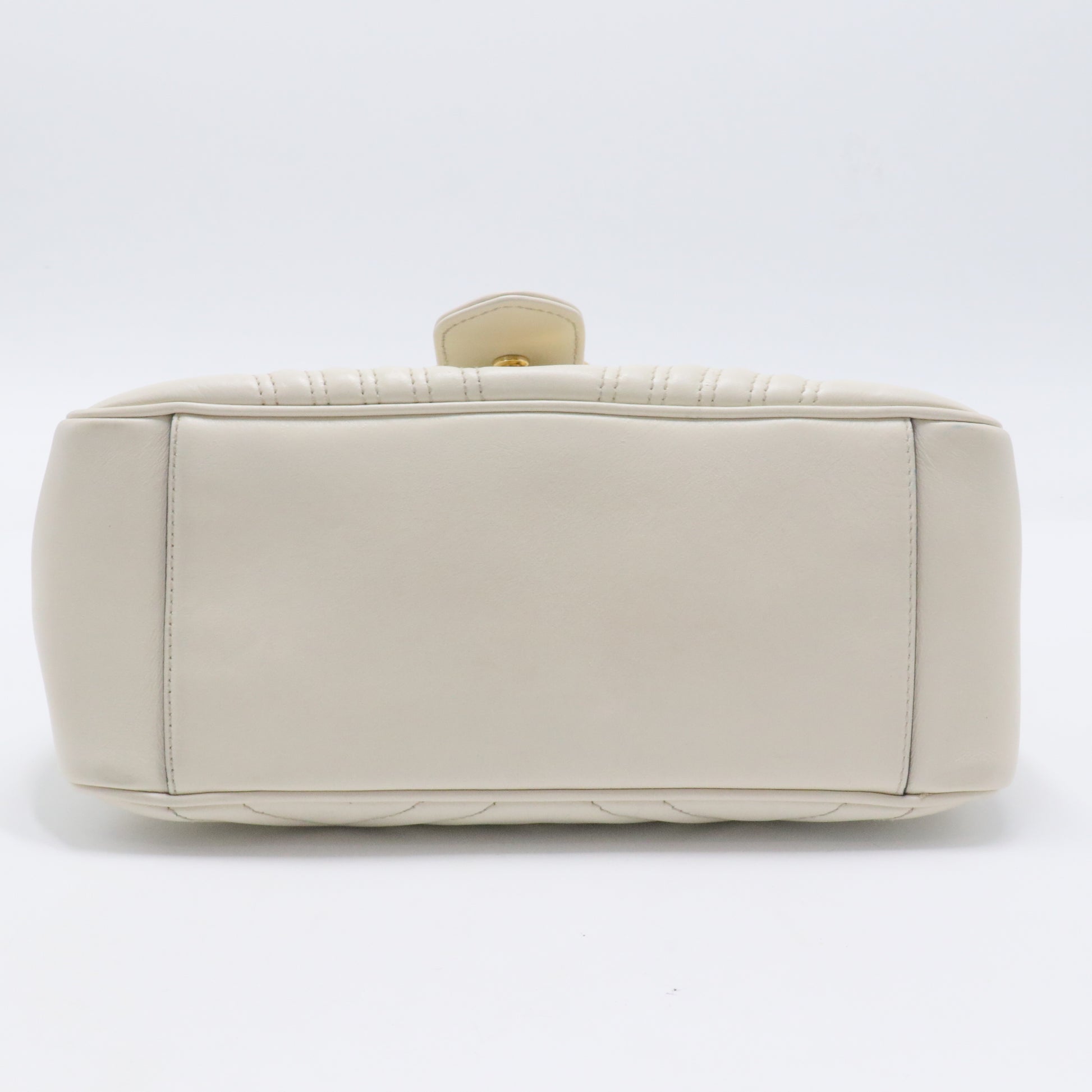 GG Marmont Top Handle Flap Bag Matelasse Leather Small