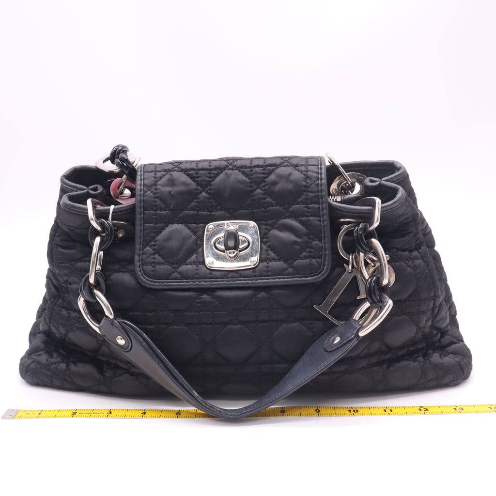 Christian Dior Charming Lock Tote Cannage Quilt Nylon Medium Twins LDJ4928