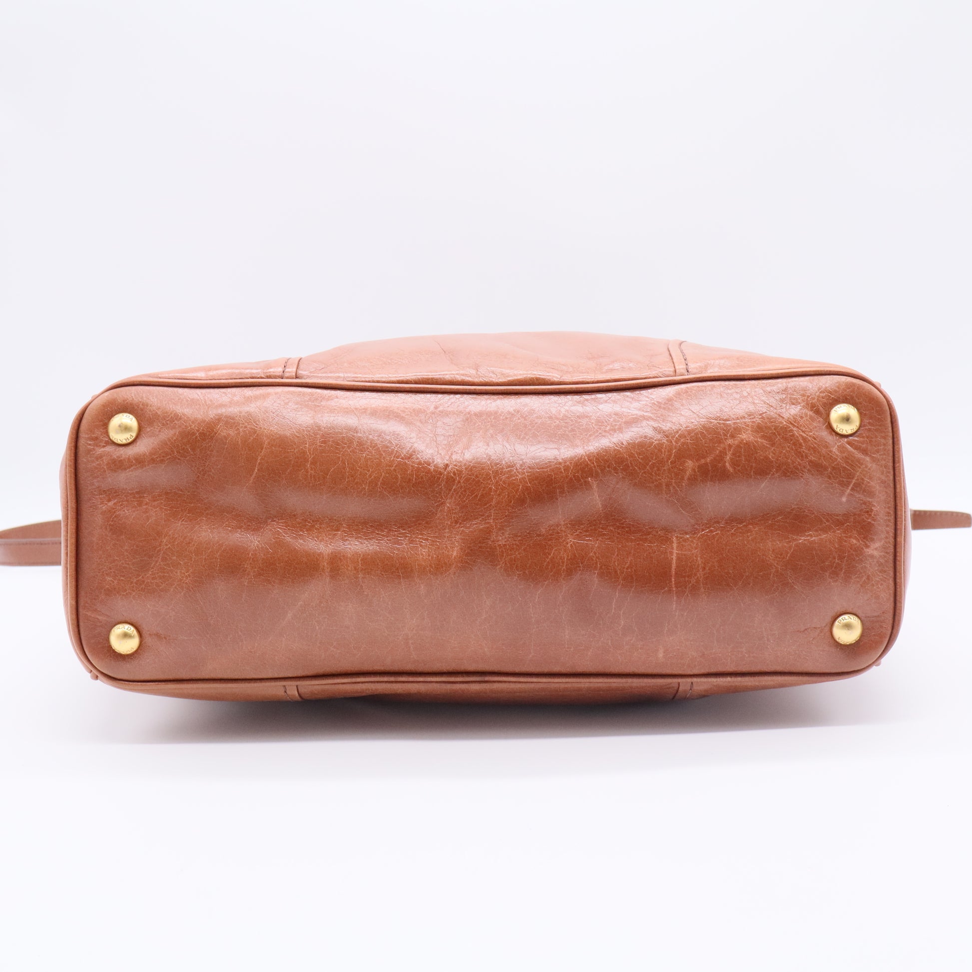 Brown Vitello Shine Tote