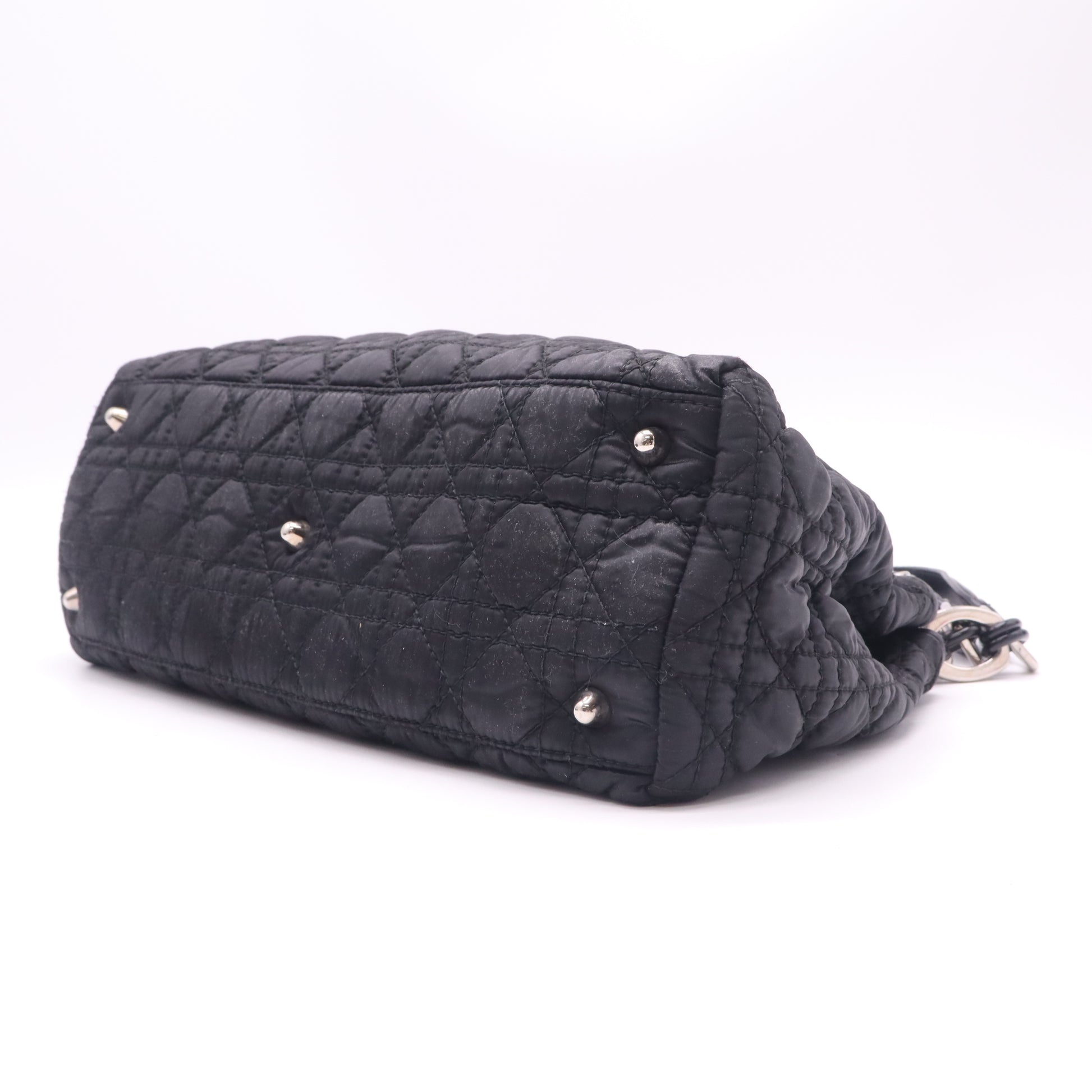 Christian Dior Charming Lock Tote Cannage Quilt Nylon Medium Twins LDJ4928