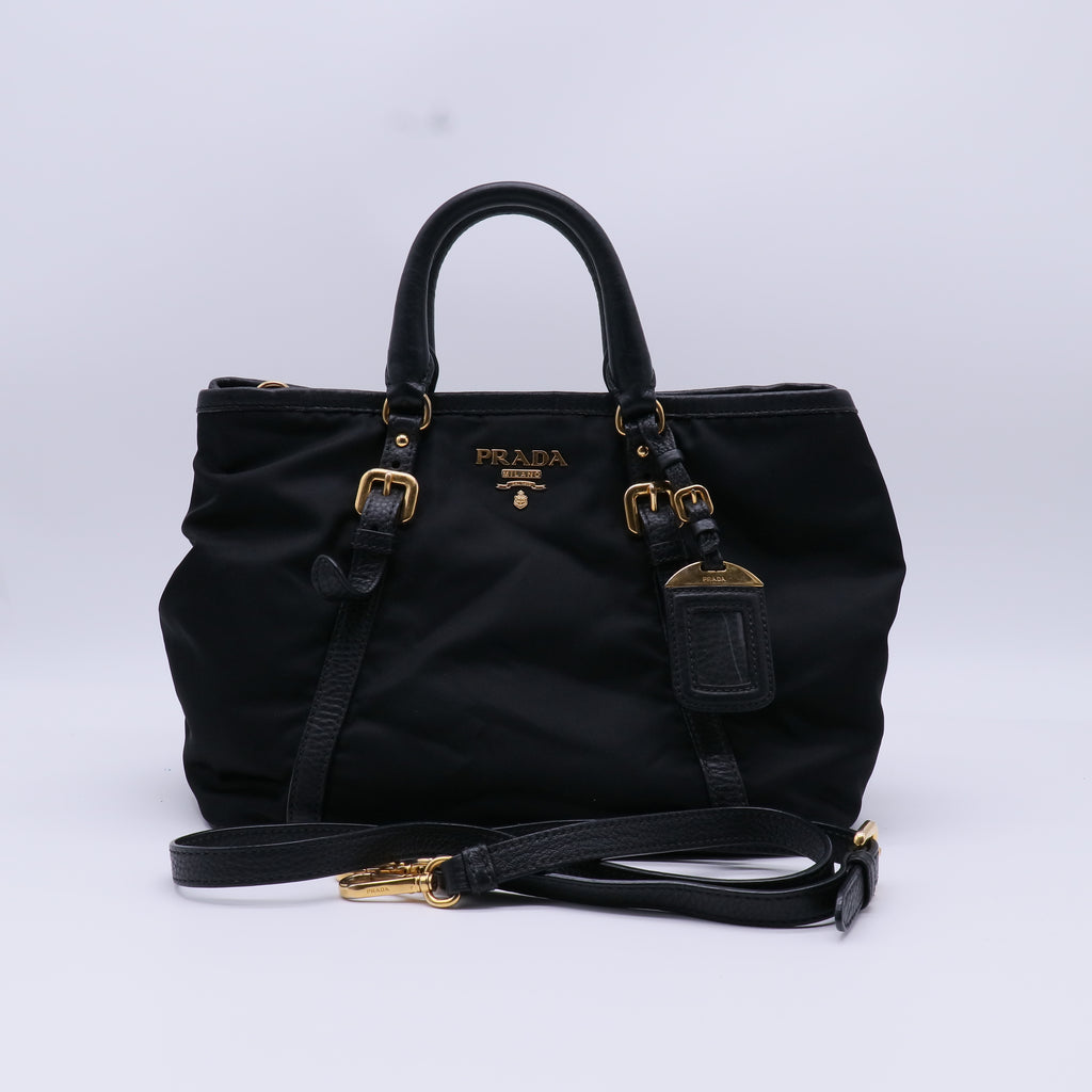 Prada Tessuto Saffiano Two-Way Tote Bag B21703