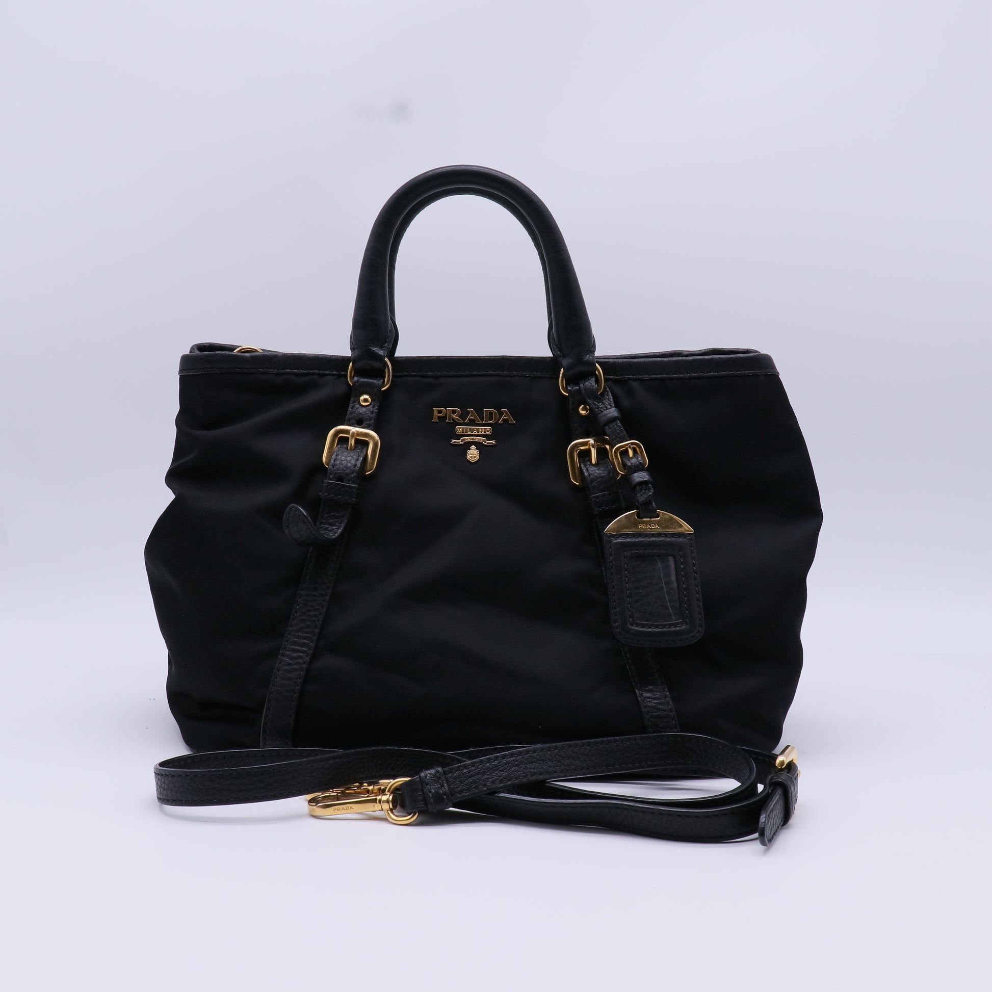Prada Tessuto Saffiano Two-Way Tote Bag B21703