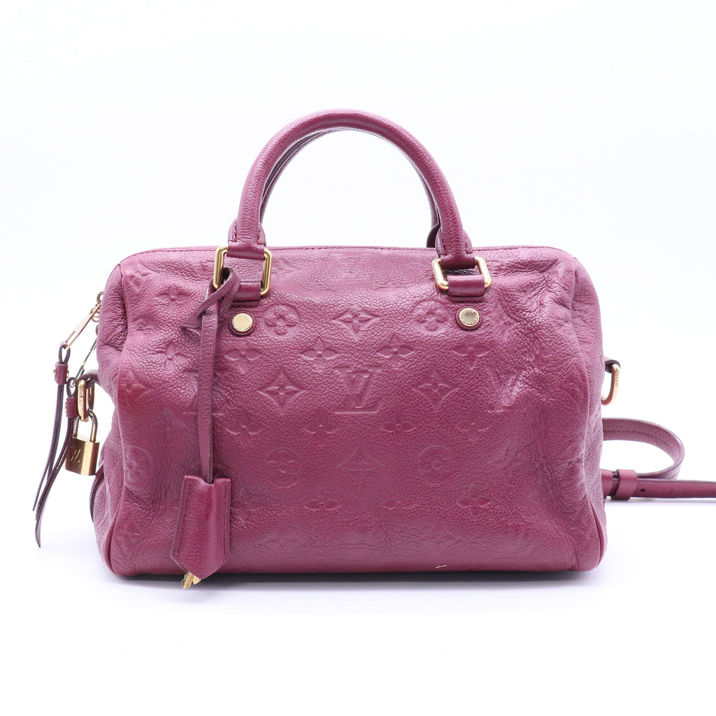 Louis Vuitton Empreinte Speedy Bandoulière 25 Womens Luxury Handbag Aurore twins