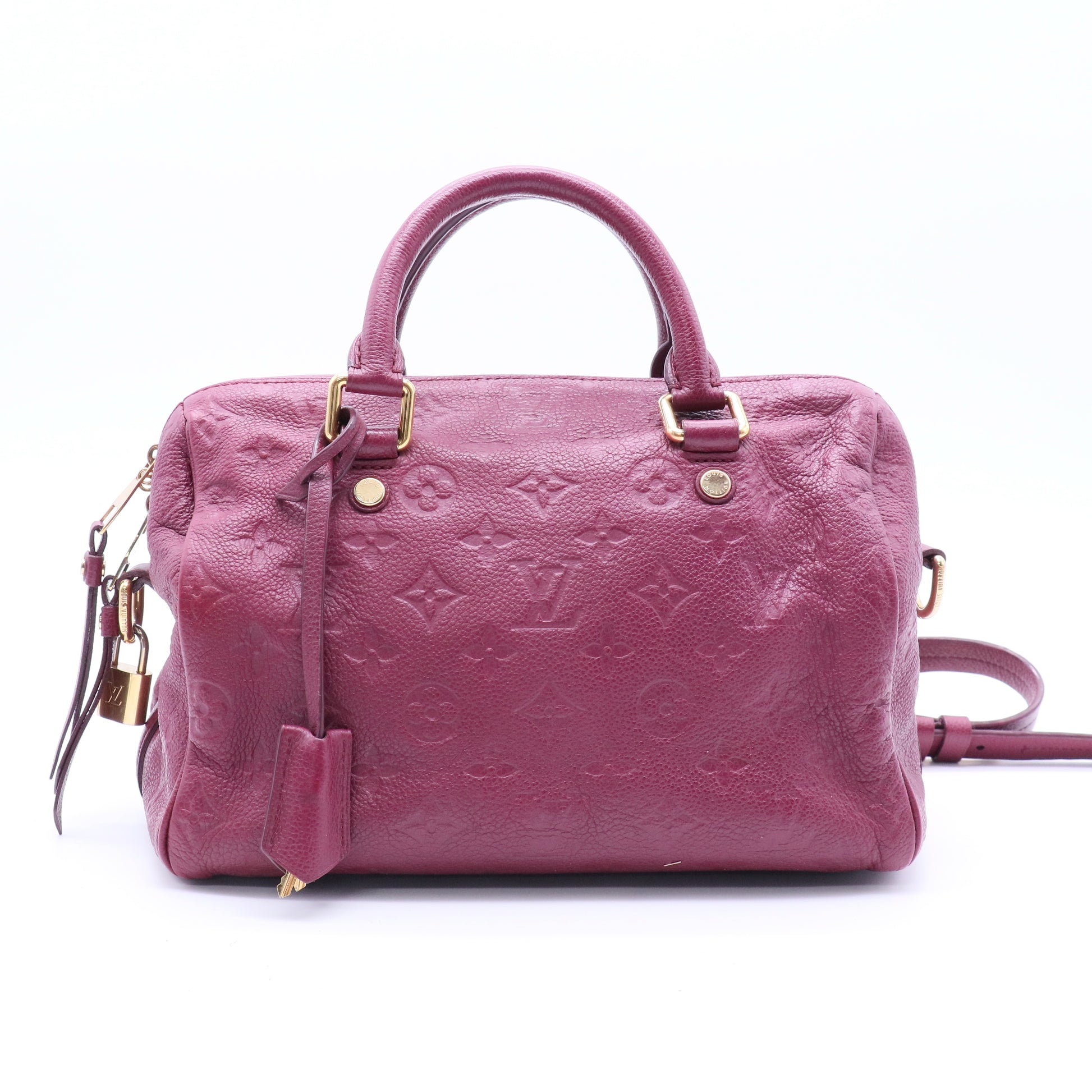 Louis Vuitton Empreinte Speedy Bandoulière 25 Womens Luxury Handbag Aurore twins