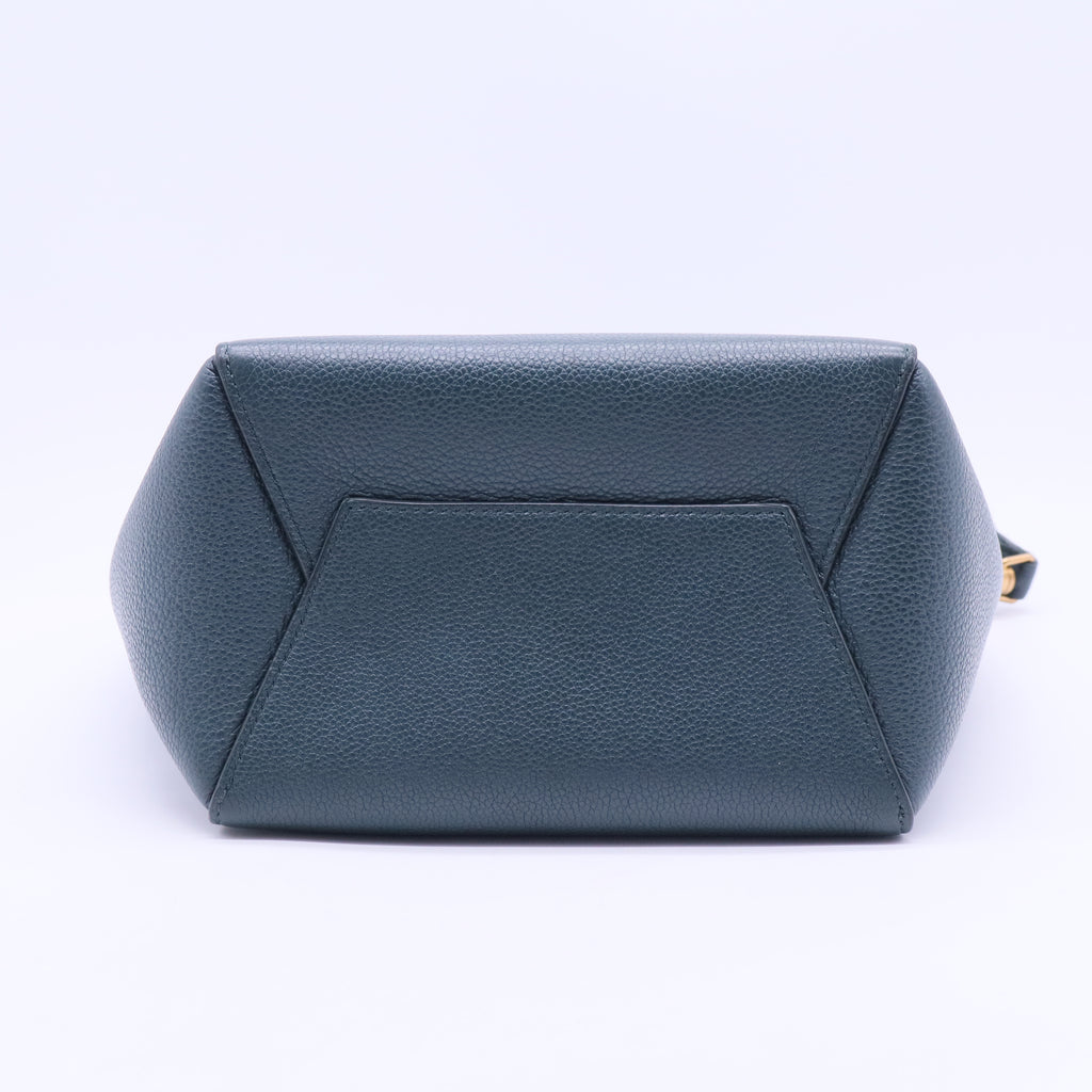 SMALL SANGLE BUCKET BAG CALFSKIN DARK GREEN B20110