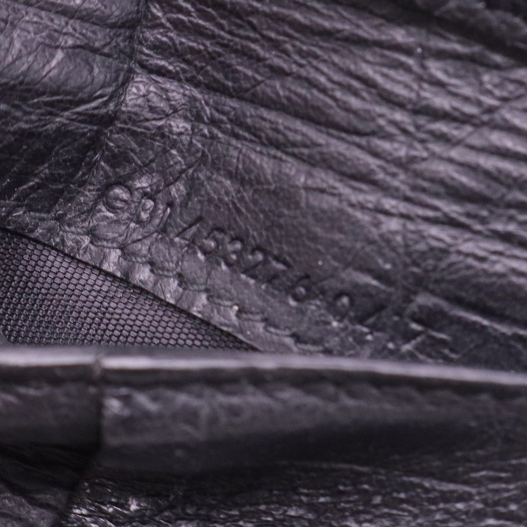 Croc-Embossed Monogram Leather Wallet twins