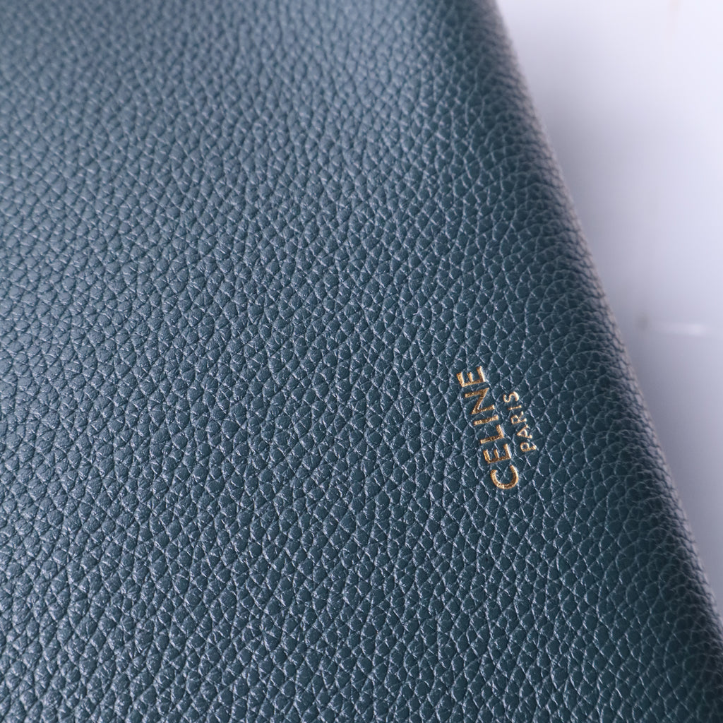 SMALL SANGLE BUCKET BAG CALFSKIN DARK GREEN B20110