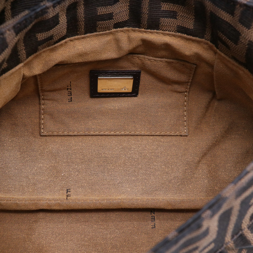 Fendi Tobacco Zucca Canvas Chef Shoulder Bag twins