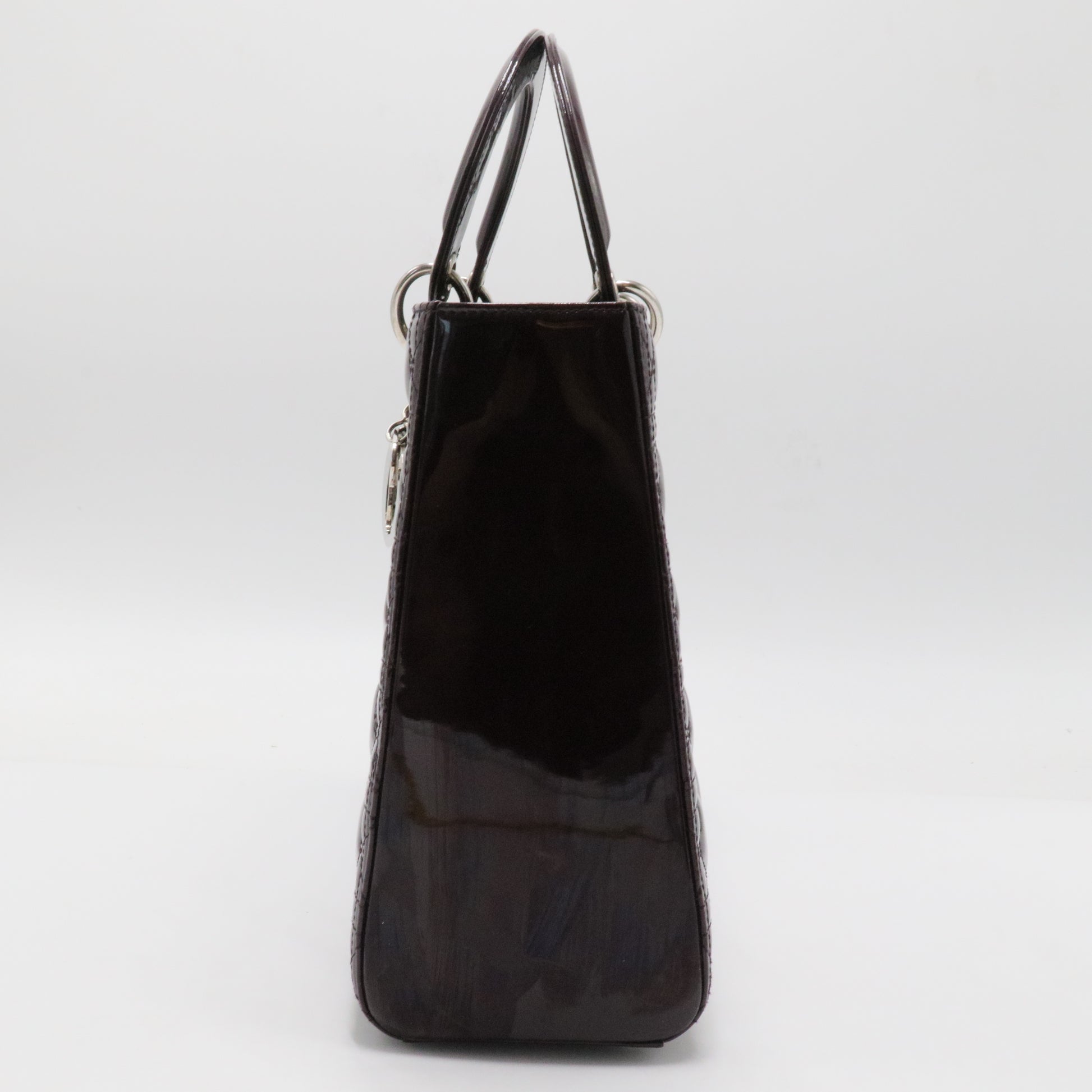 Lady Dior Bag Cannage Quilt Patent Large